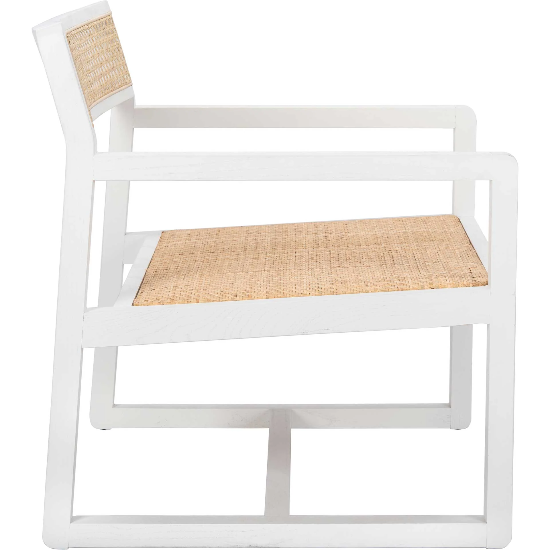 Lucy Cane Accent Chair White/Natural - Image 3
