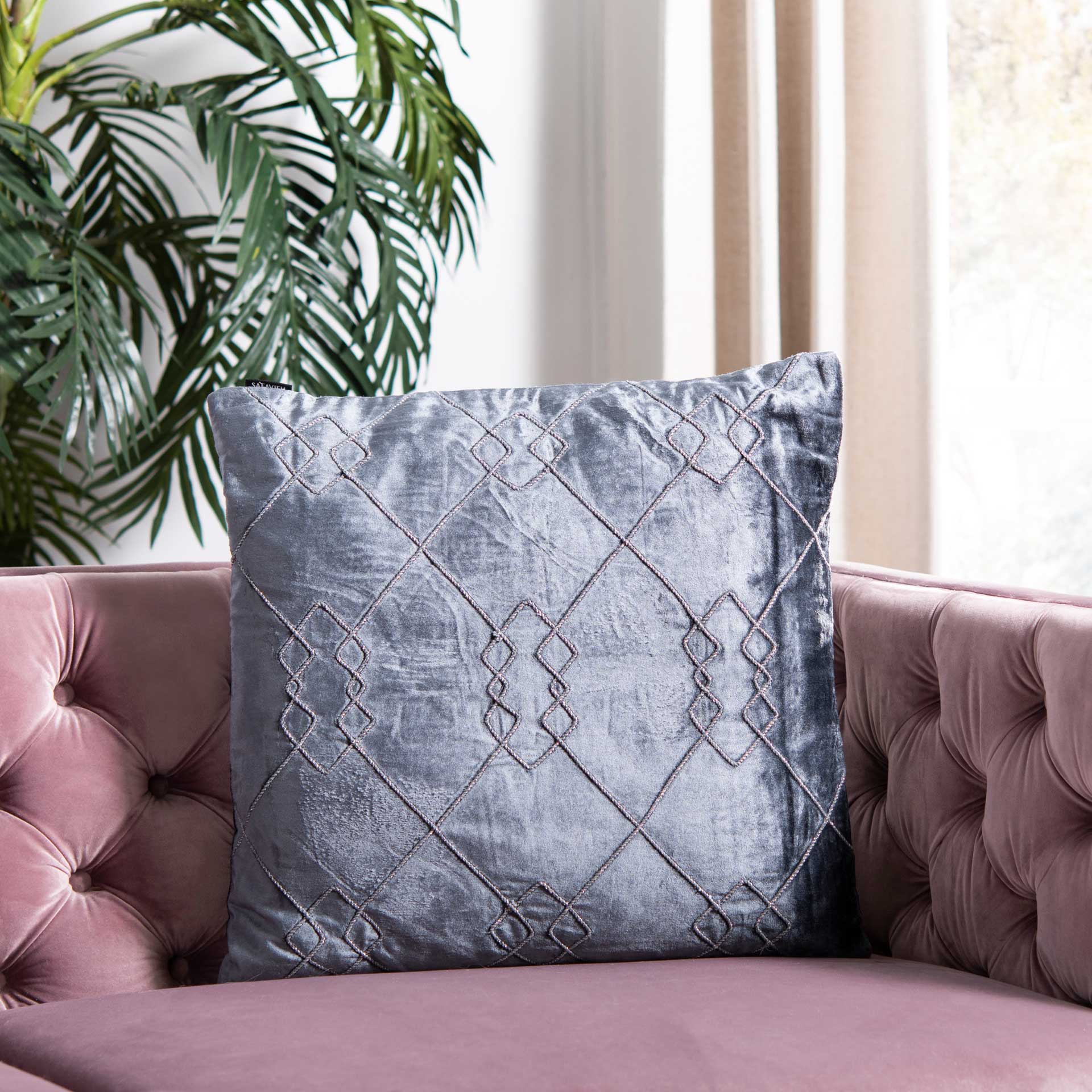 Luella Argyle Pillow Dream Blue - Image 3