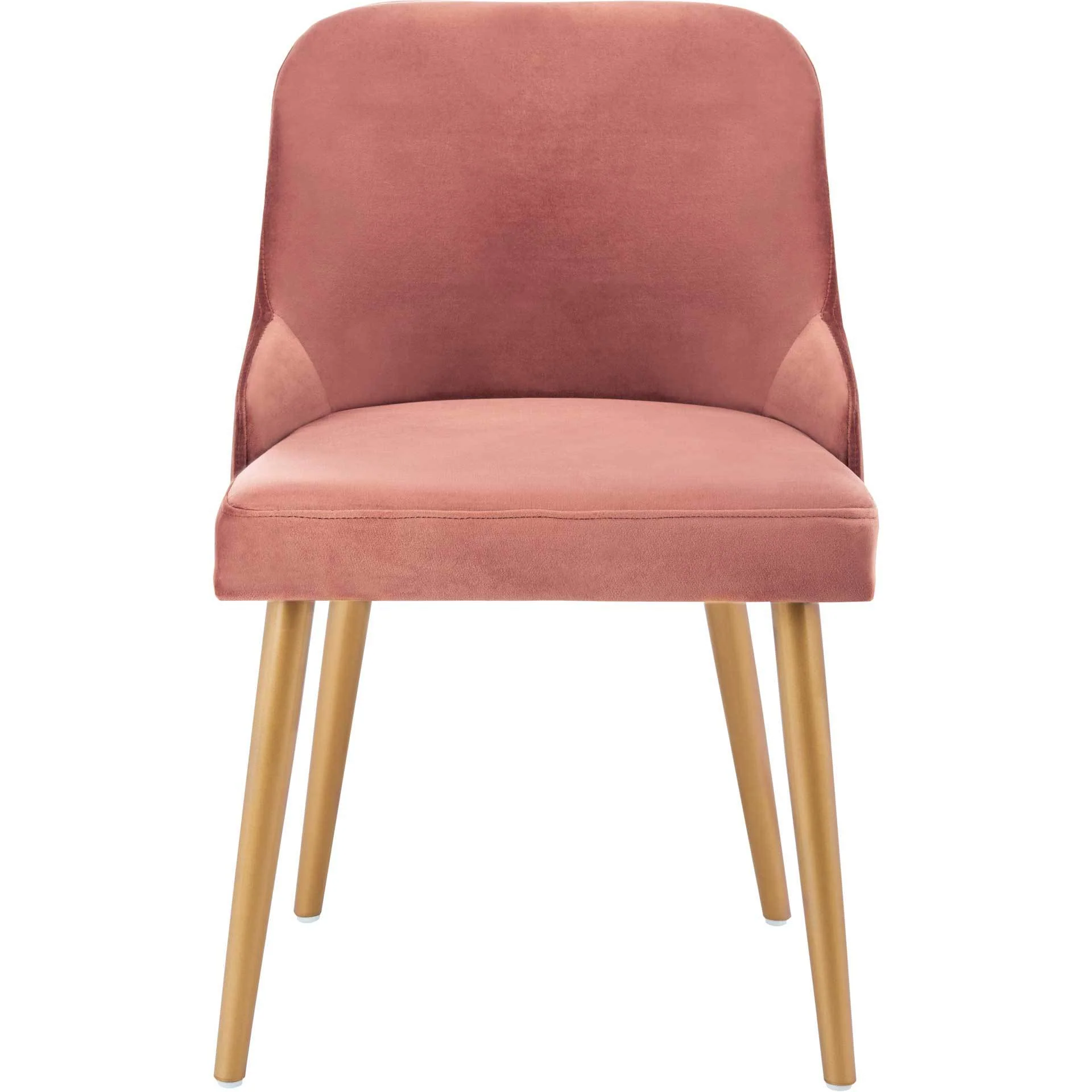 Luis Upholstered Dining Chair Dusty Rose/Gold (Set of 2) - Image 3