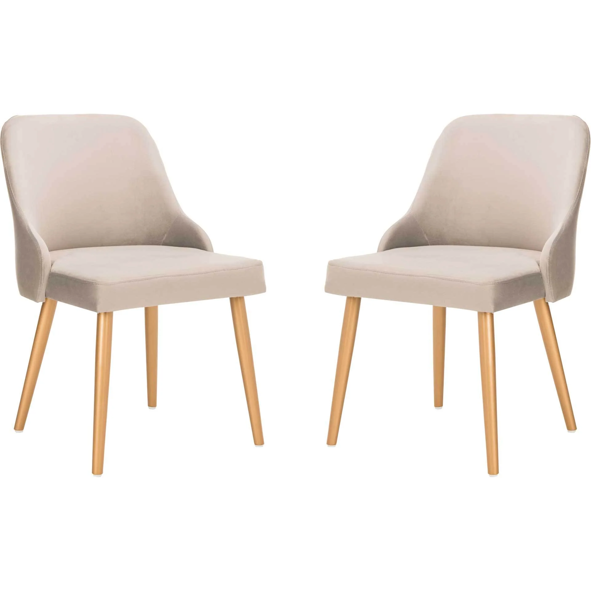 Luis Upholstered Dining Chair Gray/Gold (Set of 2) - Image 2
