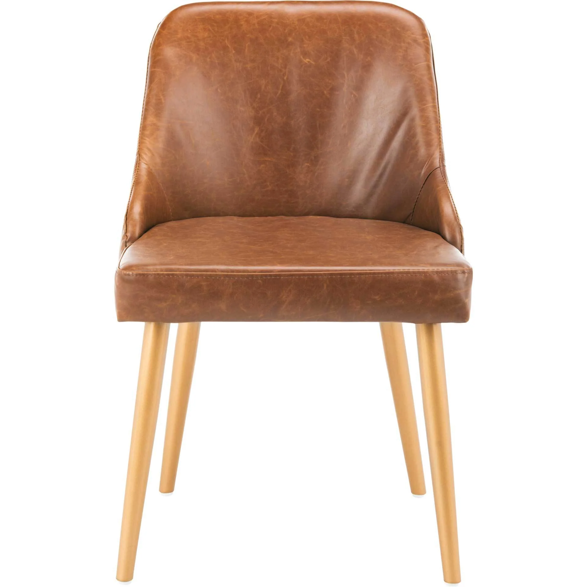 Luis Upholstered Dining Chair Light Brown/Gold (Set of 2) - Image 3