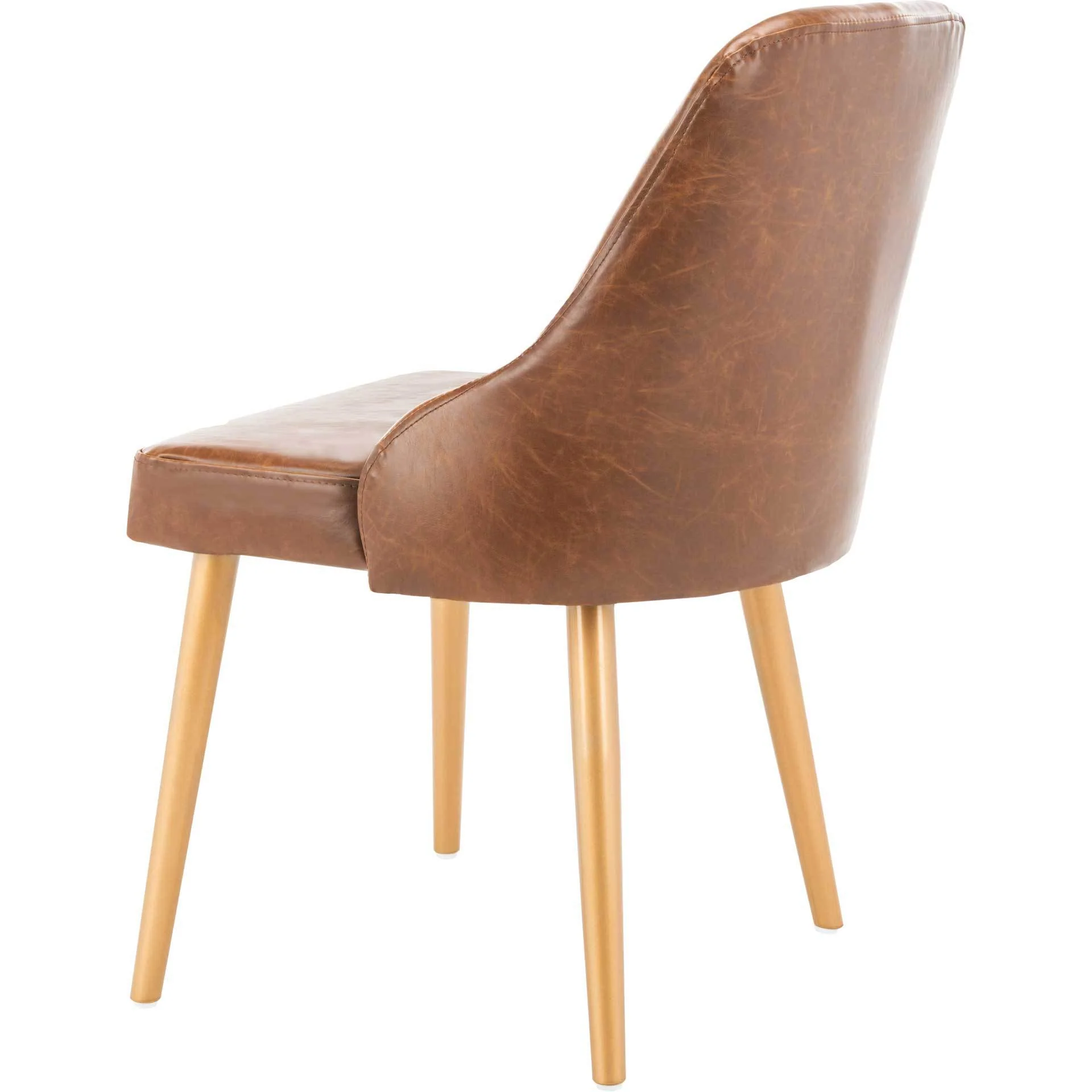 Luis Upholstered Dining Chair Light Brown/Gold (Set of 2) - Image 5