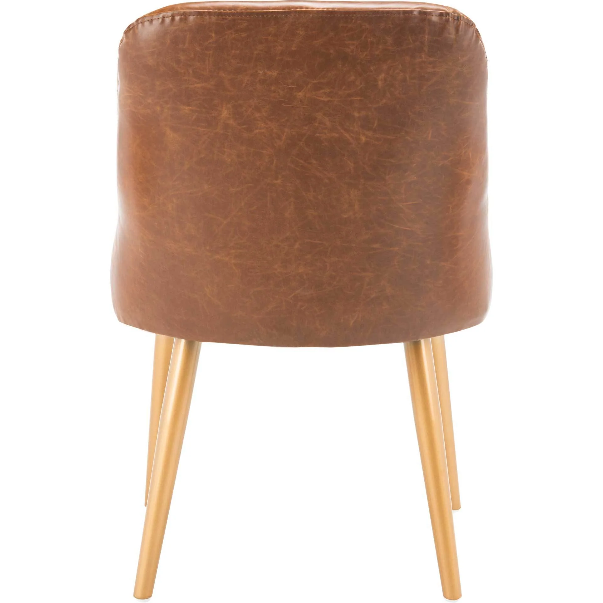 Luis Upholstered Dining Chair Light Brown/Gold (Set of 2) - Image 6