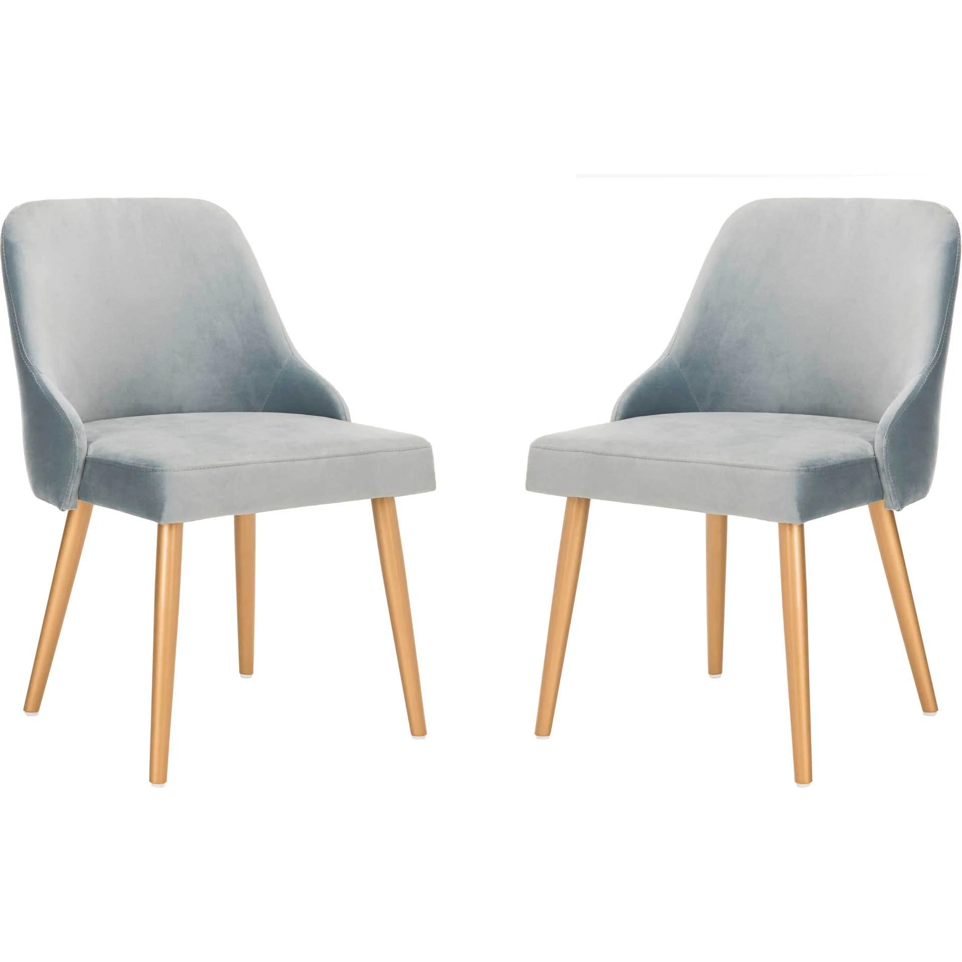 Luis Upholstered Dining Chair Slate Blue/Gold (Set of 2) - Image 2