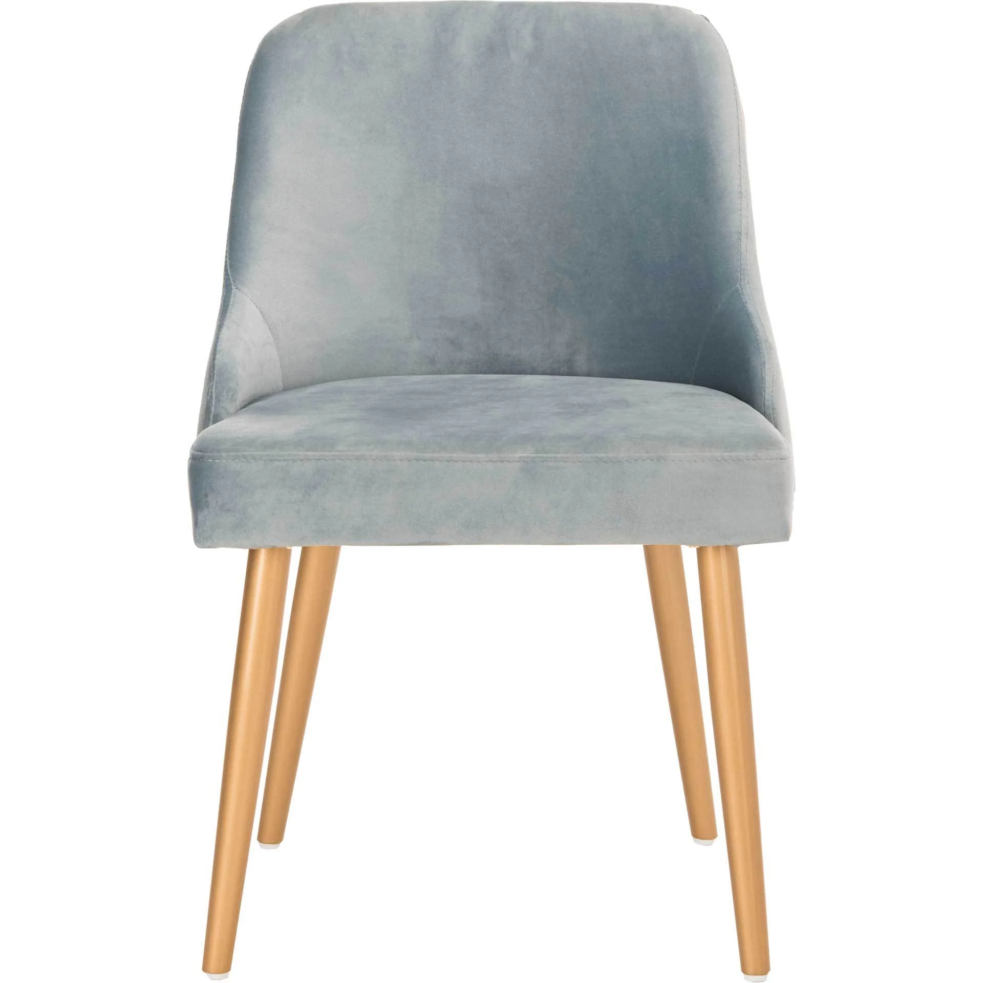 Luis Upholstered Dining Chair Slate Blue/Gold (Set of 2) - Image 3