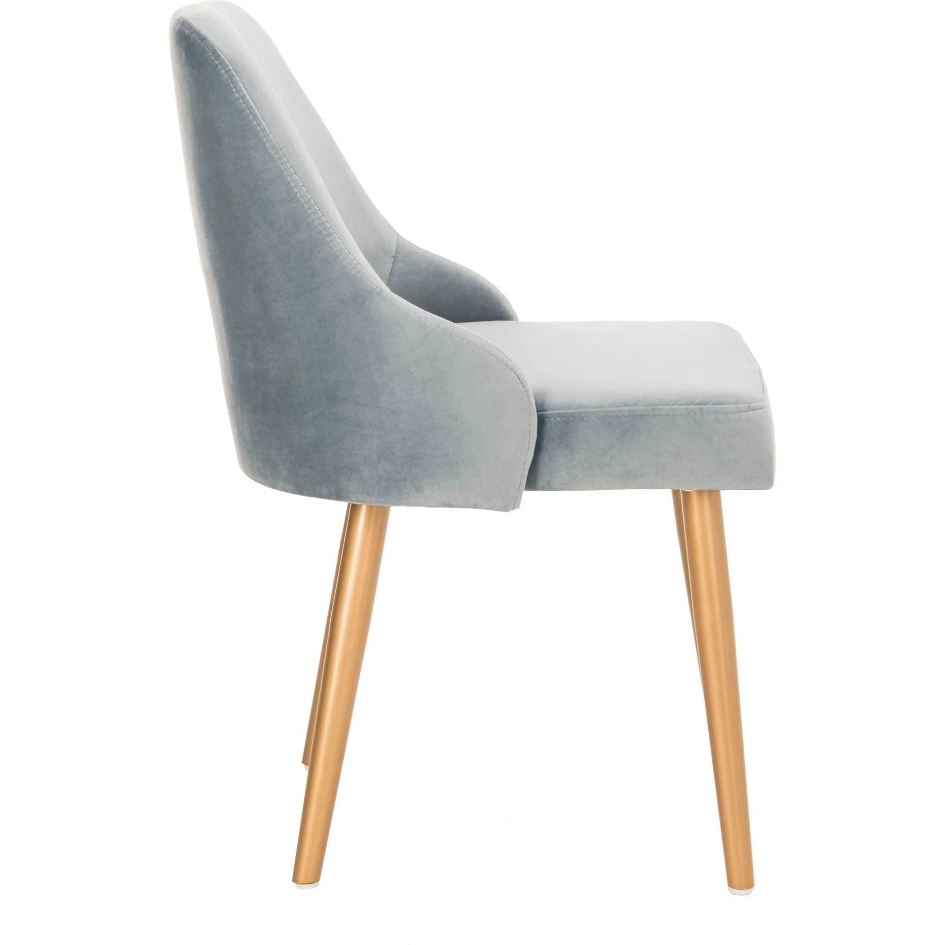 Luis Upholstered Dining Chair Slate Blue/Gold (Set of 2) - Image 4