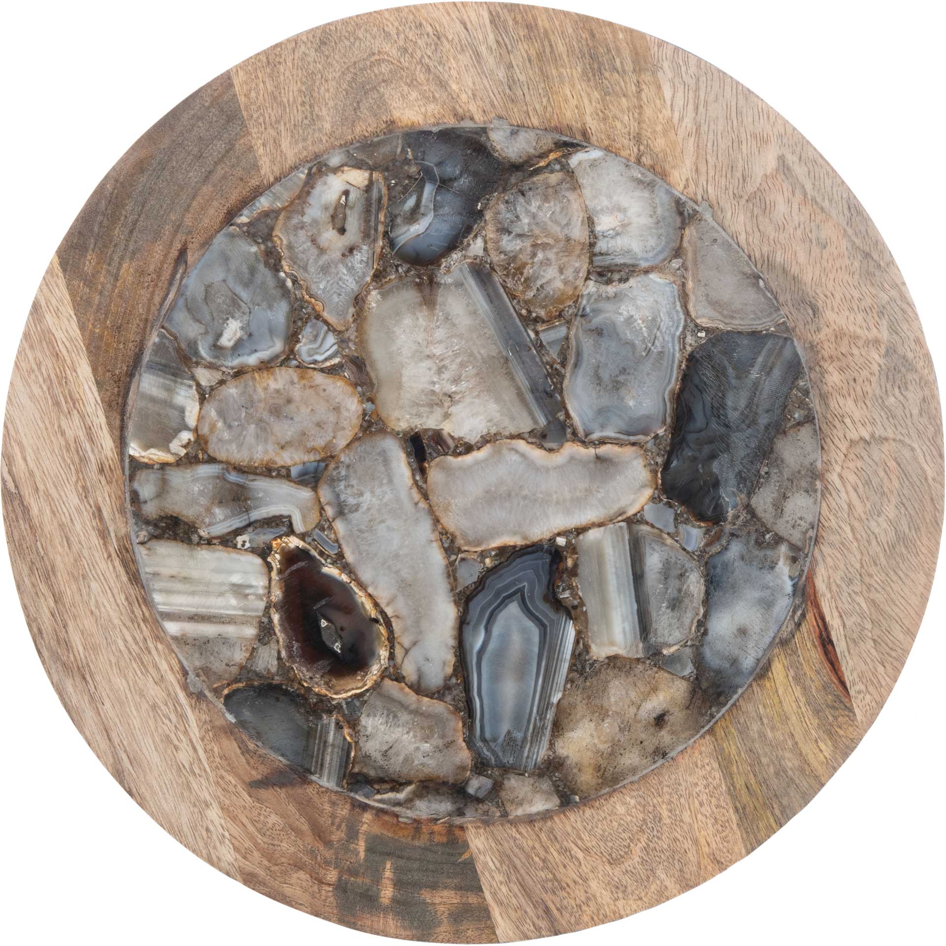 Luka Agate Accent Table Black Agate - Image 3