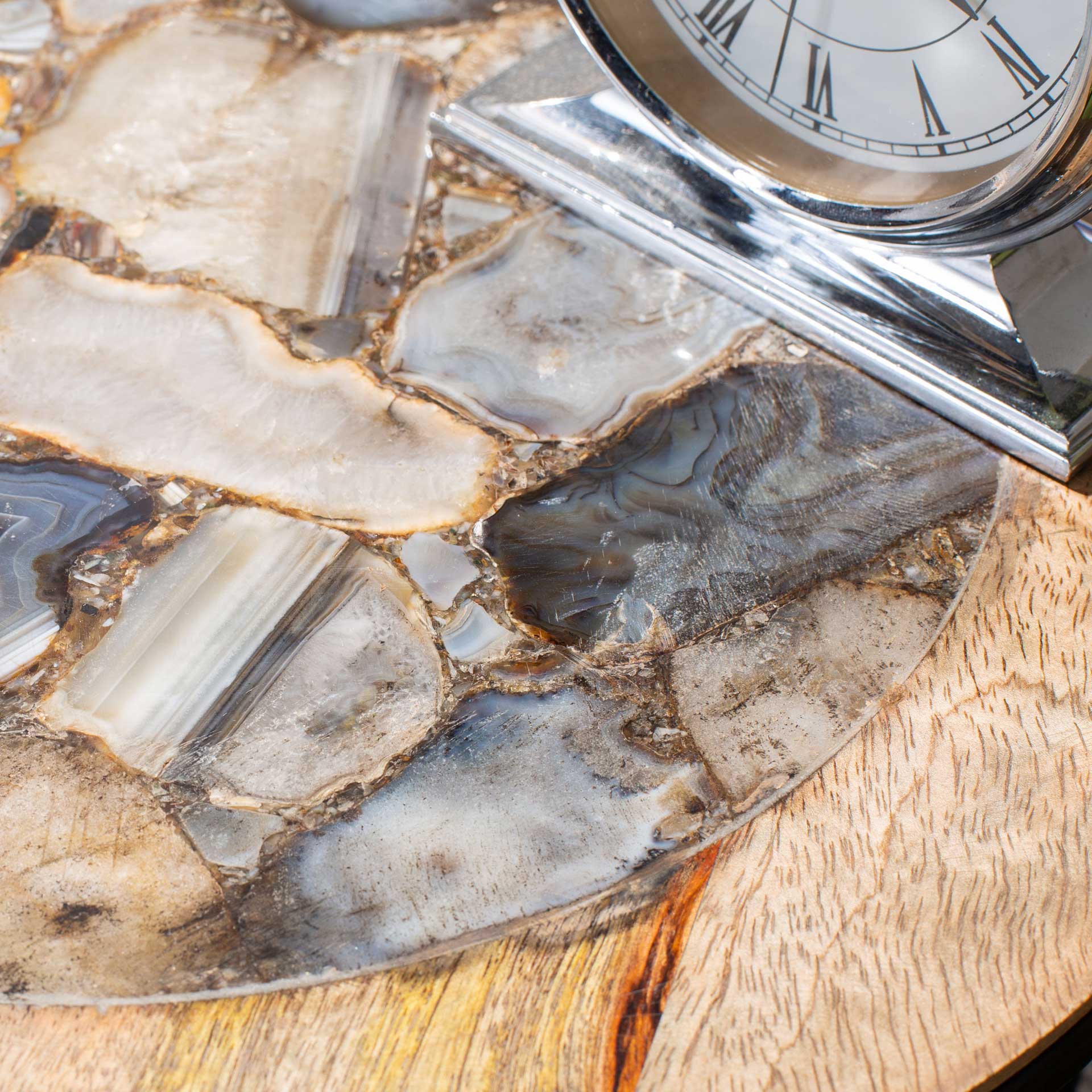 Luka Agate Accent Table Black Agate - Image 8