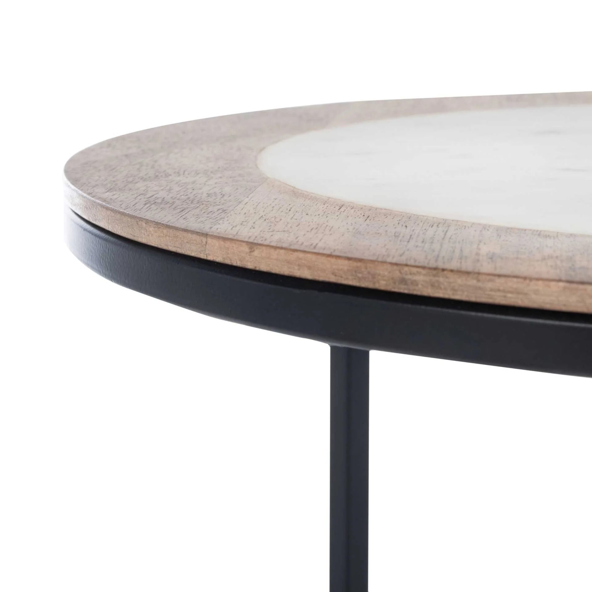 Luka Agate Accent Table White Marble - Image 4