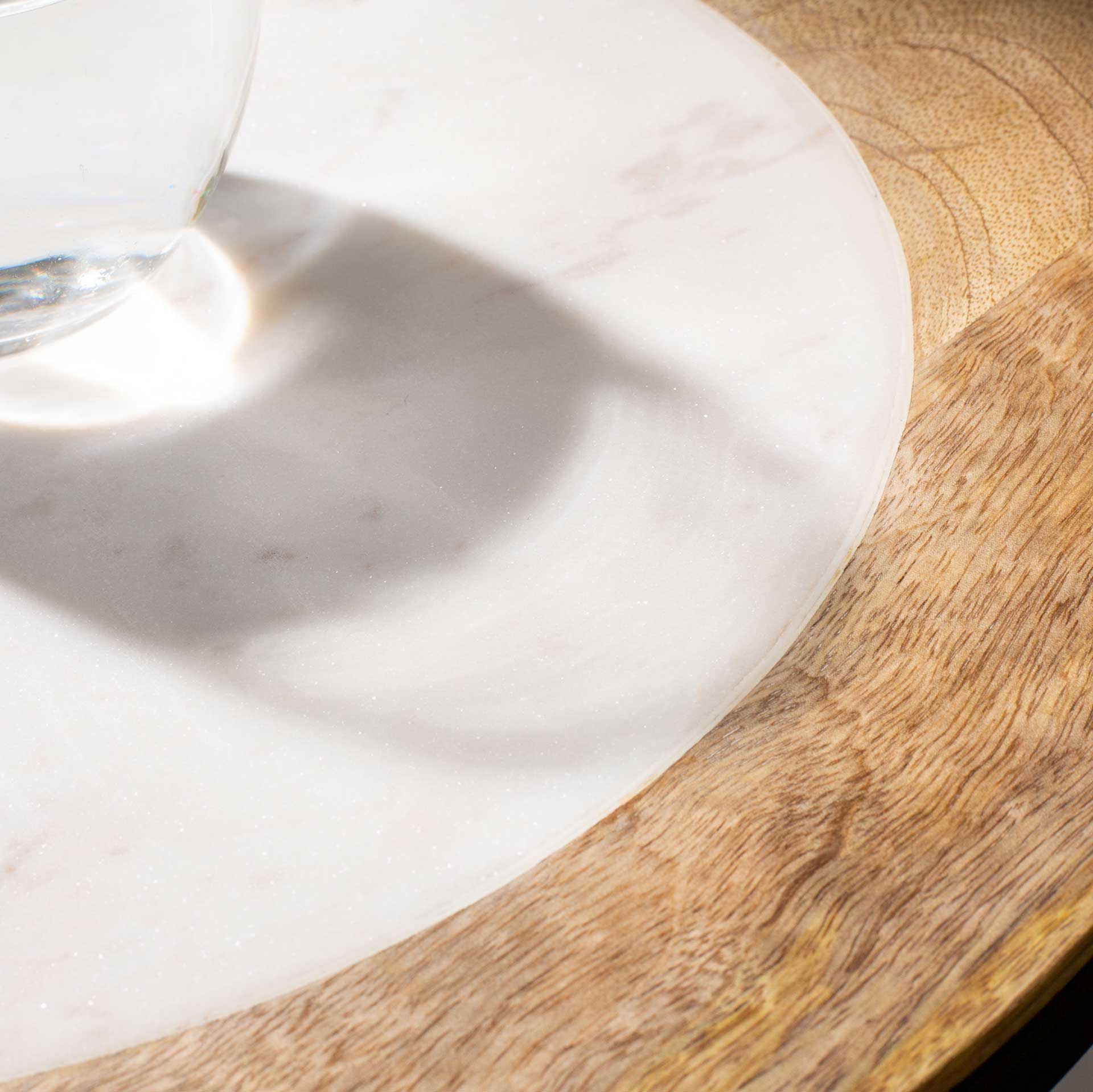 Luka Agate Accent Table White Marble - Image 8