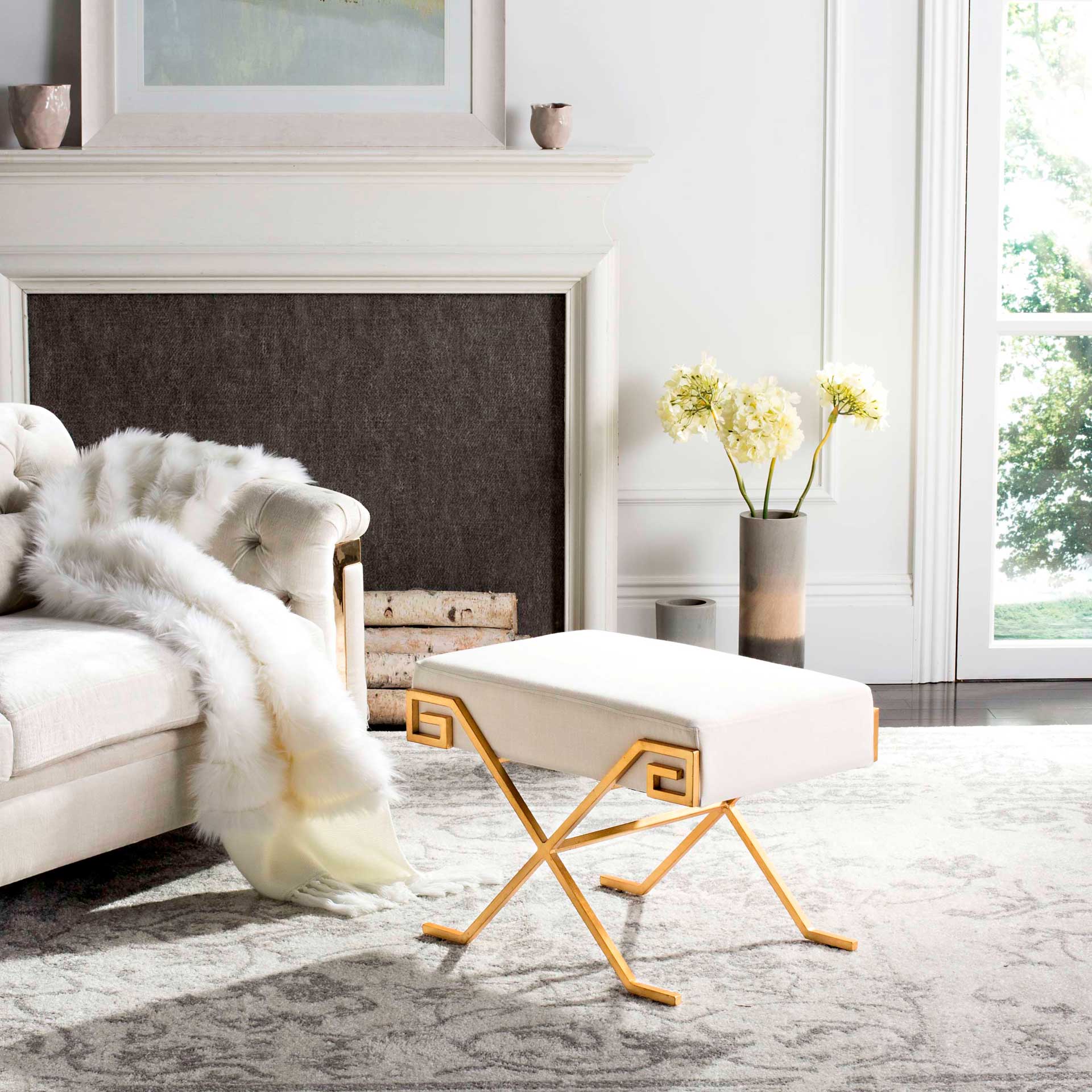 Luke Greek Key Bench Light Beige - Image 6