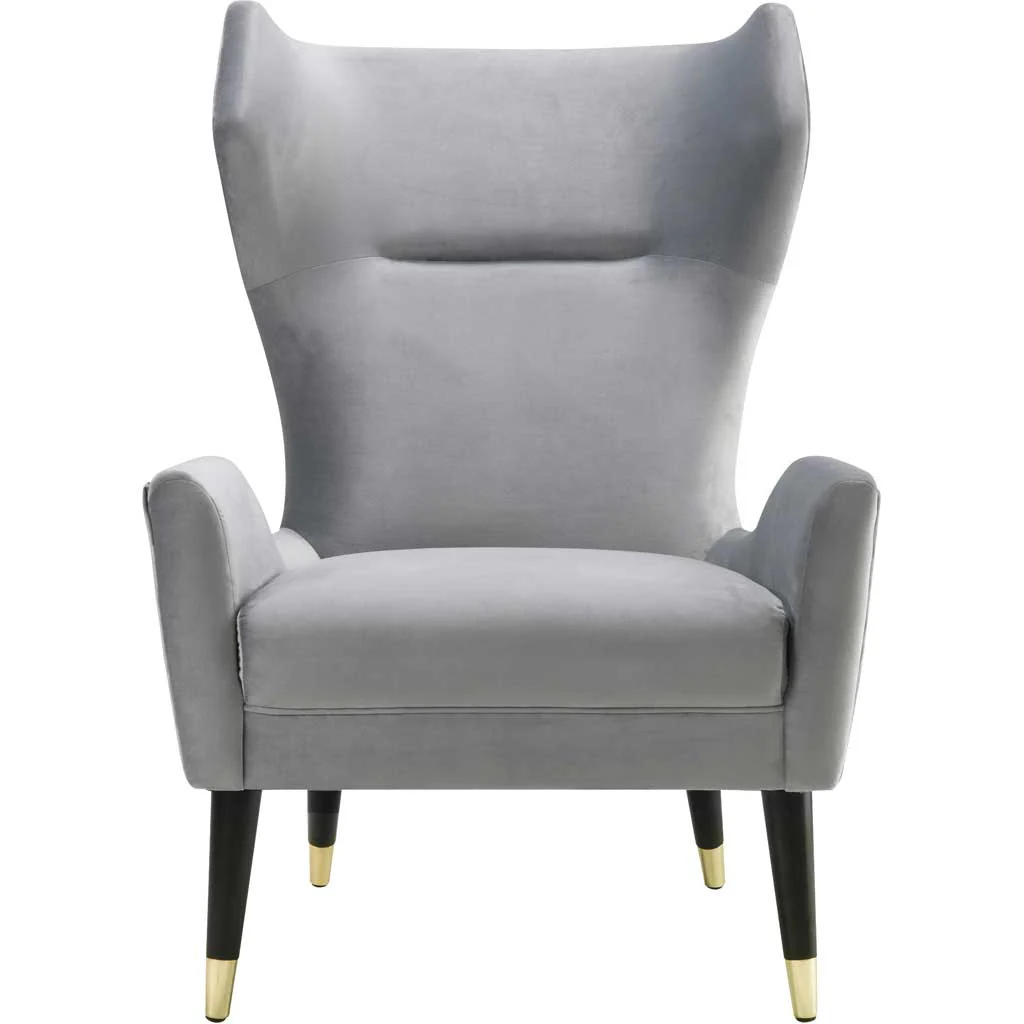 Lunel Velvet Chair Gray - Image 2