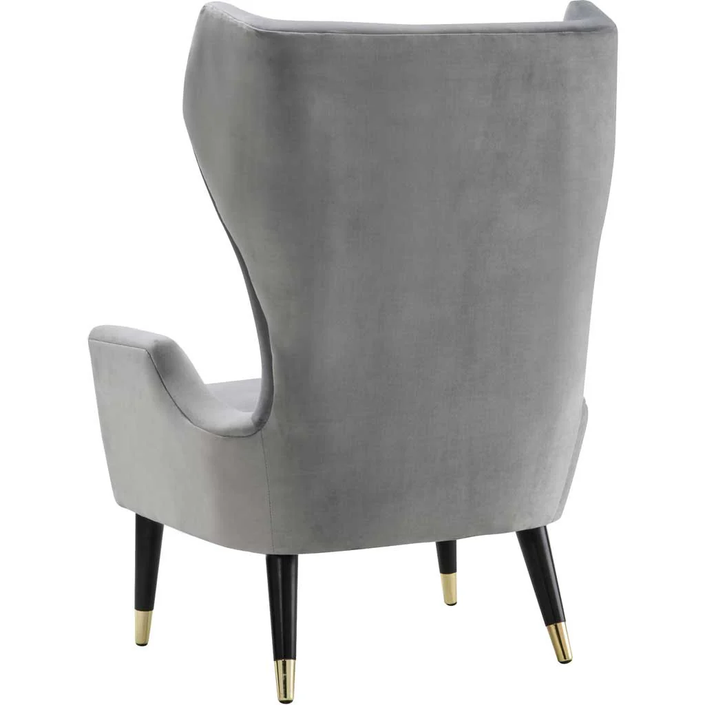 Lunel Velvet Chair Gray - Image 3
