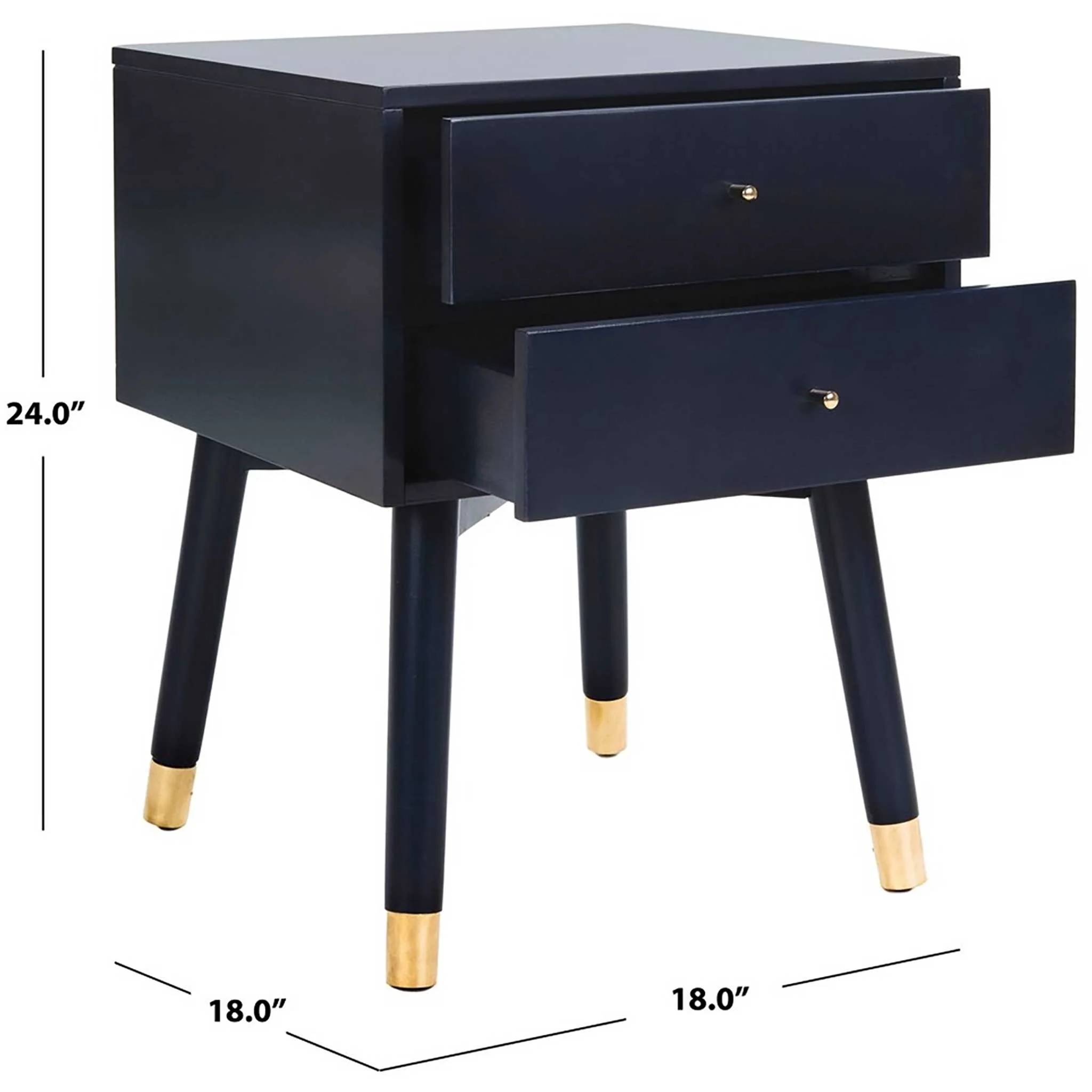 Lydia Gold Cap Nightstand Navy - Image 7