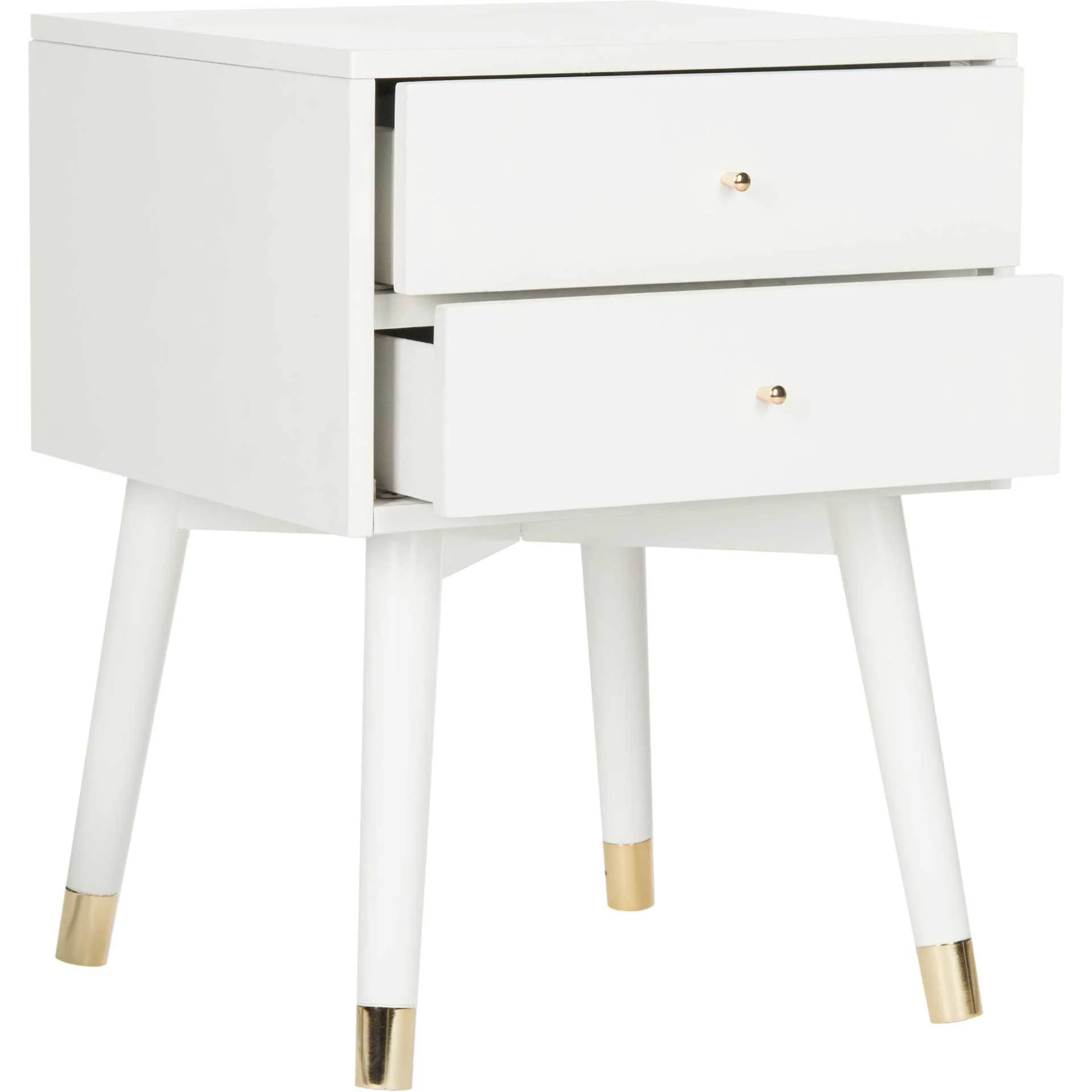 Lydia Gold Cap Nightstand White - Image 2