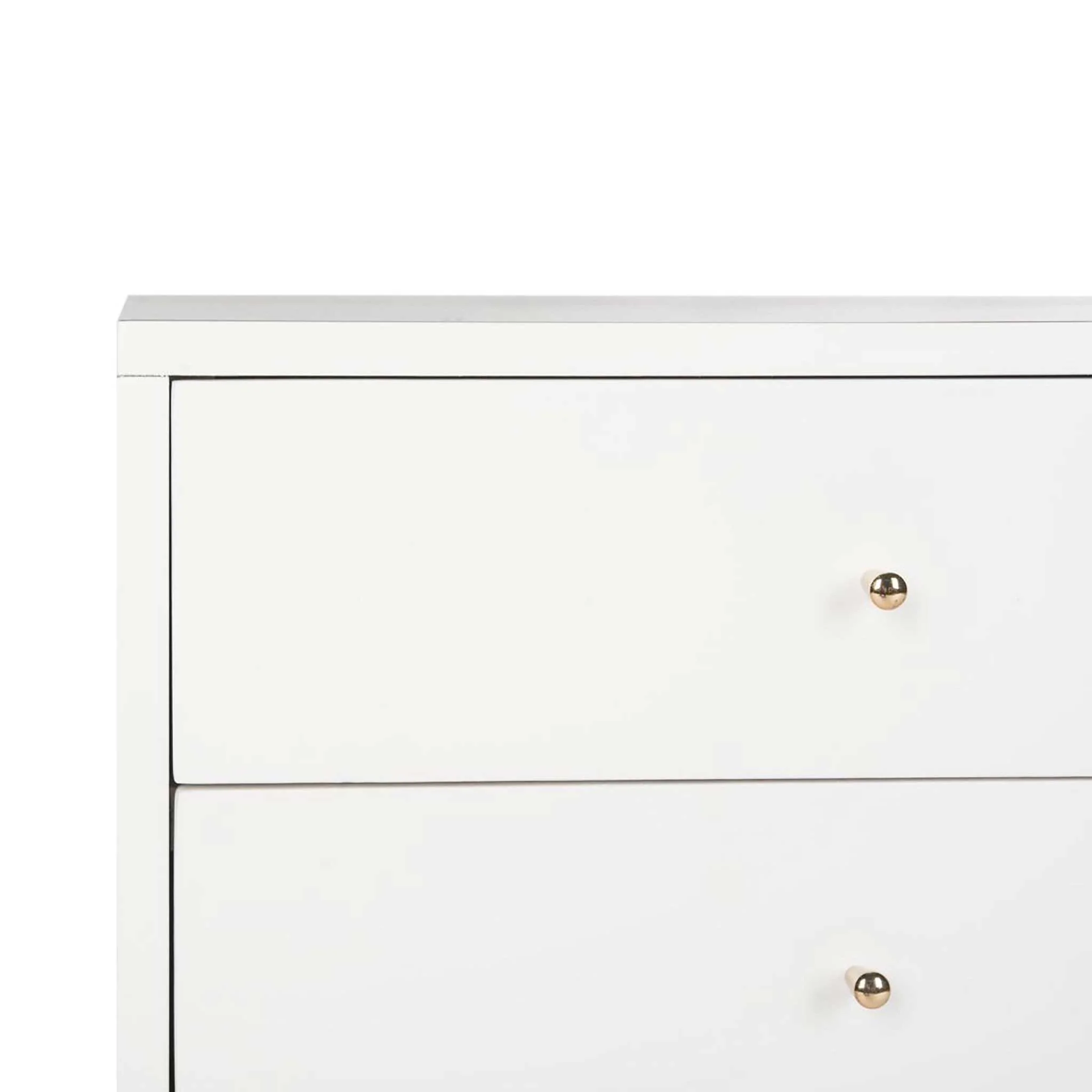 Lydia Gold Cap Nightstand White - Image 3