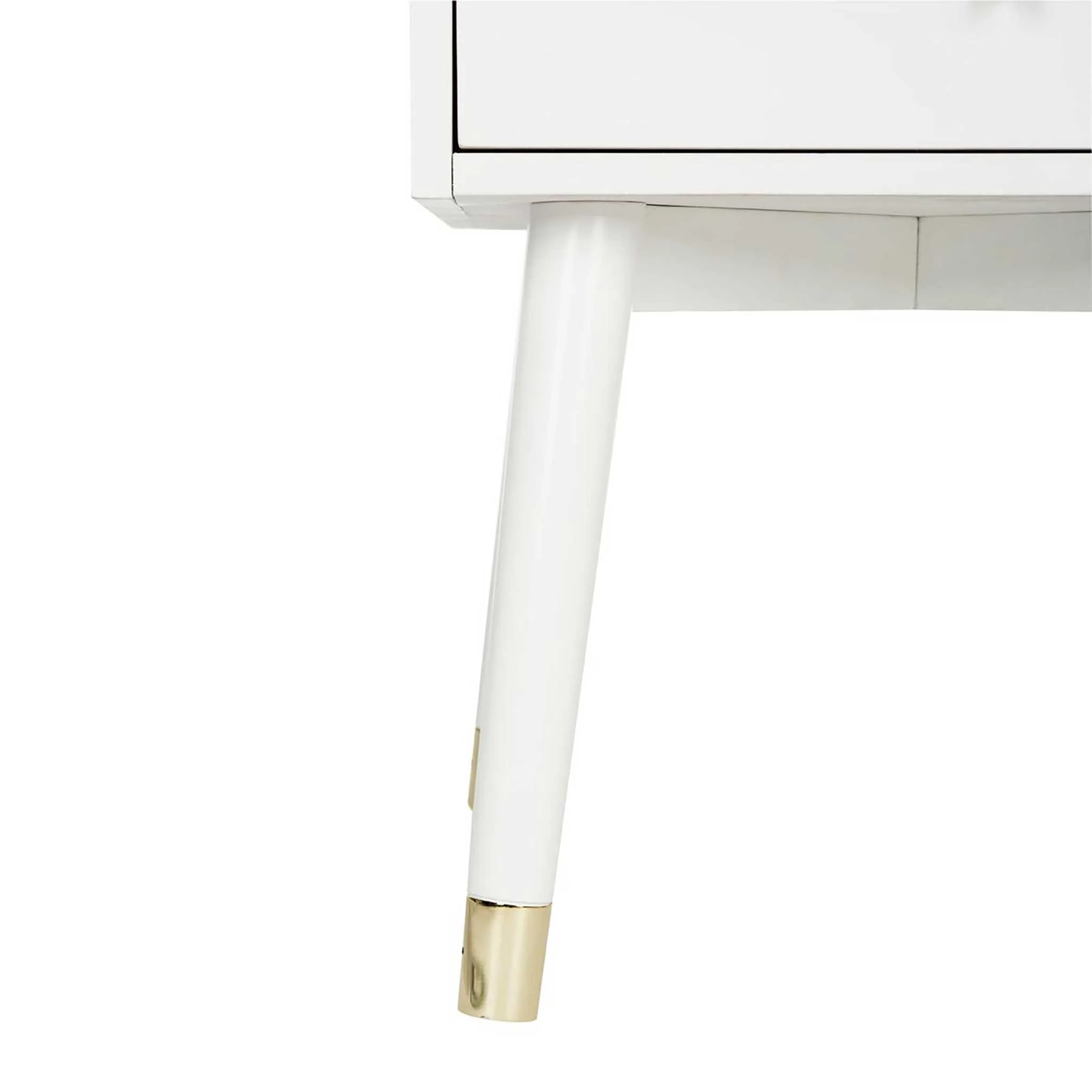 Lydia Gold Cap Nightstand White - Image 4