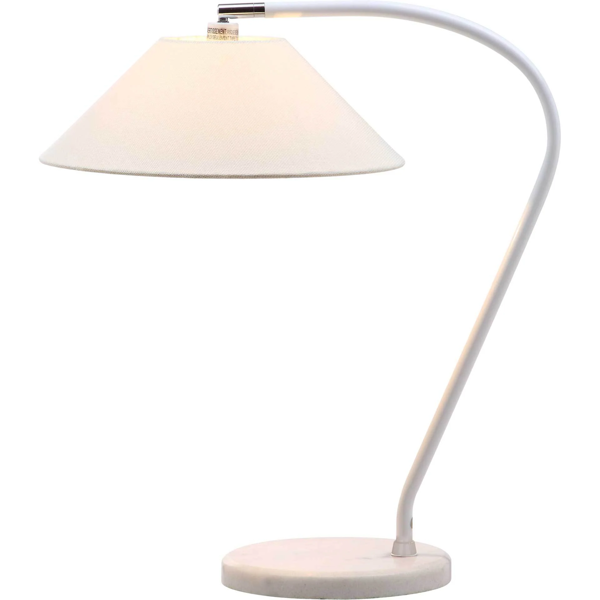 Lydia Mini Arc Table Lamp White (Set of 2) - Image 2