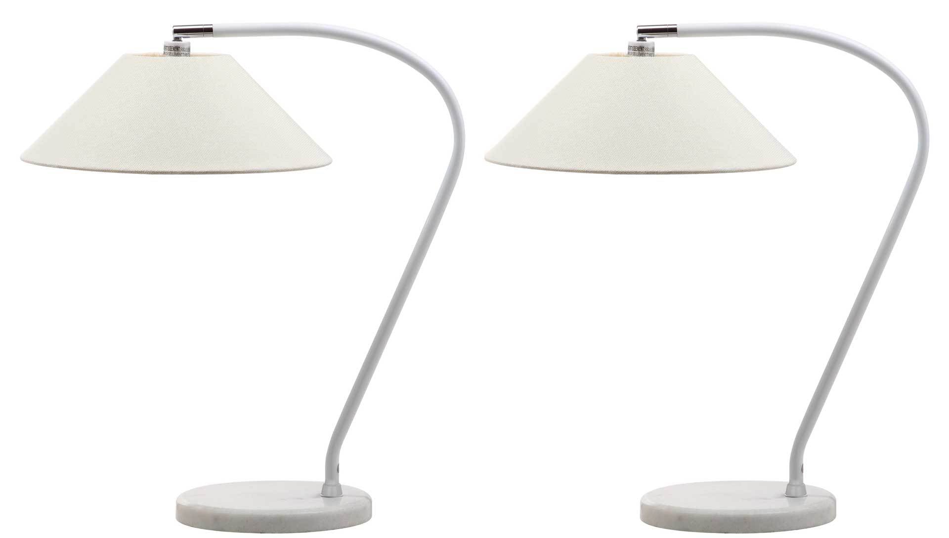 Lydia Mini Arc Table Lamp White (Set of 2) - Image 3