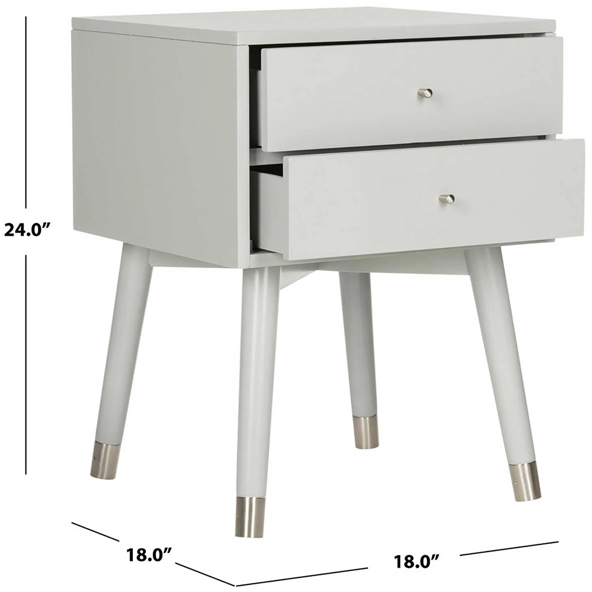 Lydia Silver Cap Nightstand Gray - Image 7