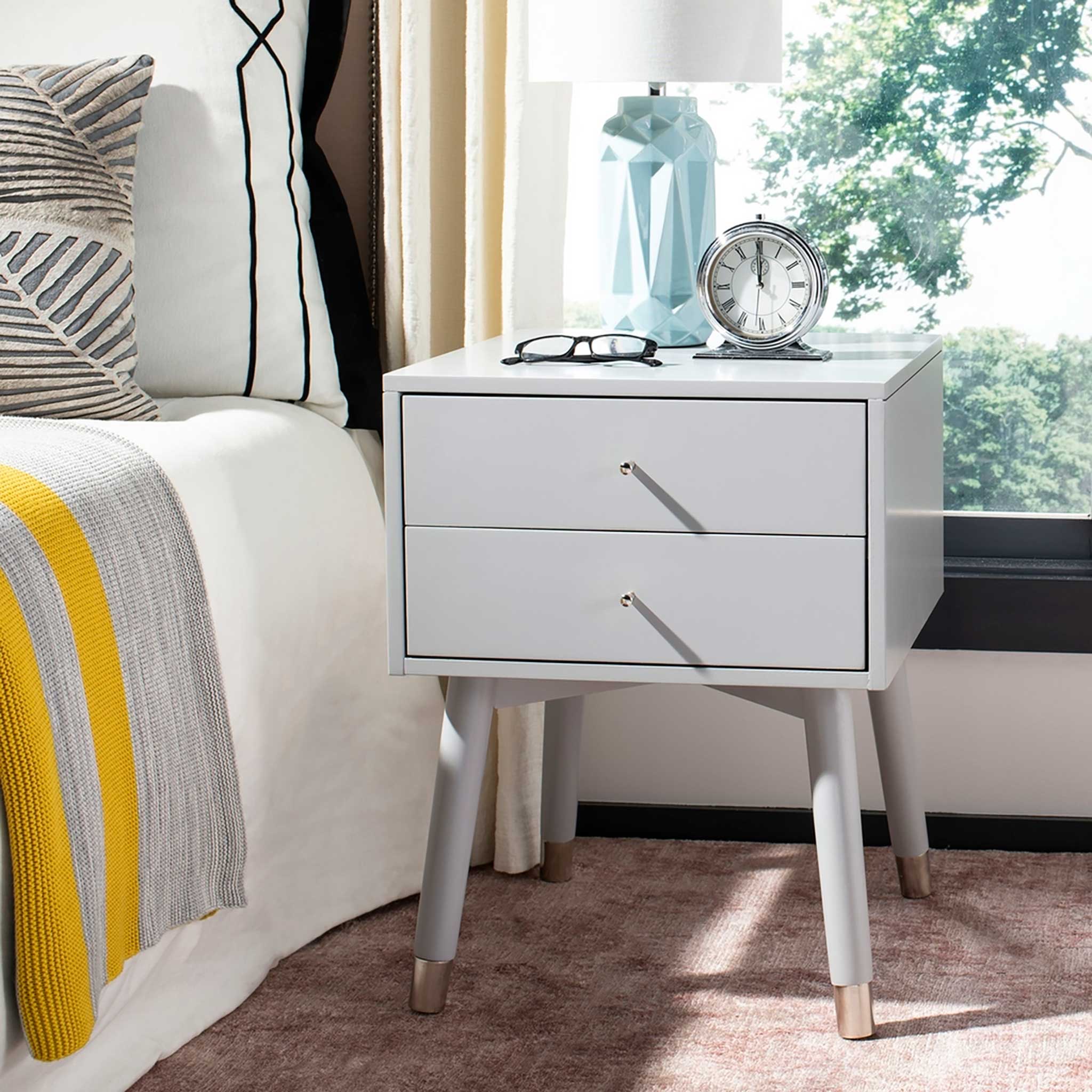 Lydia Silver Cap Nightstand Gray - Image 8