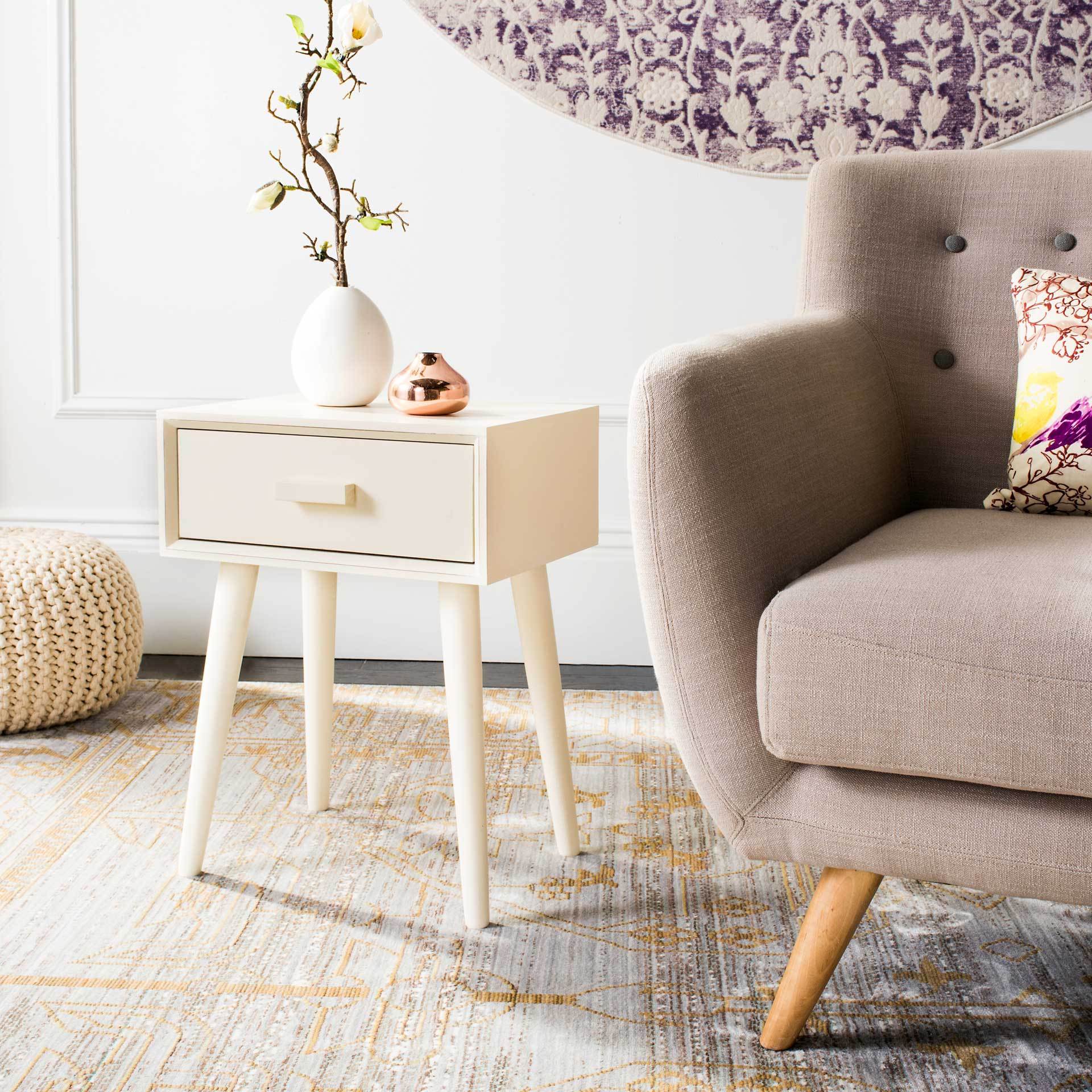 Lylah Accent Table Distressed White - Image 7