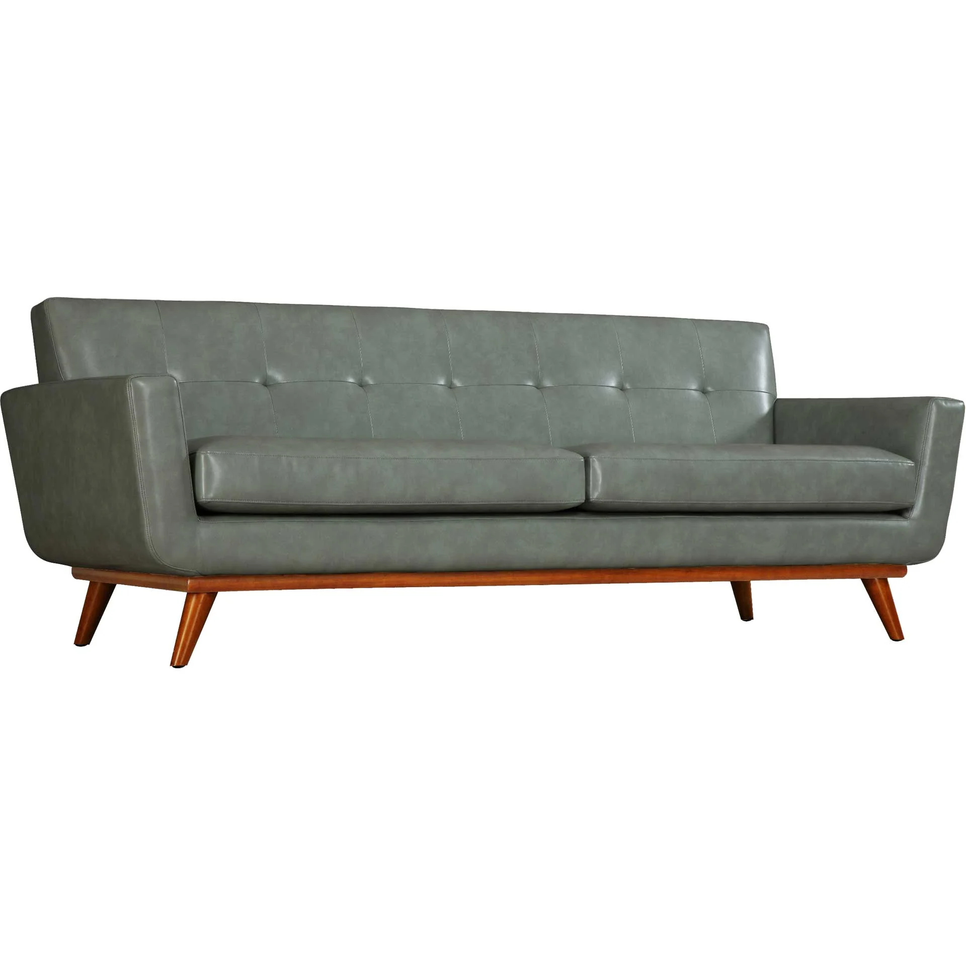Lynette Leather Sofa Smoke Gray - Image 2