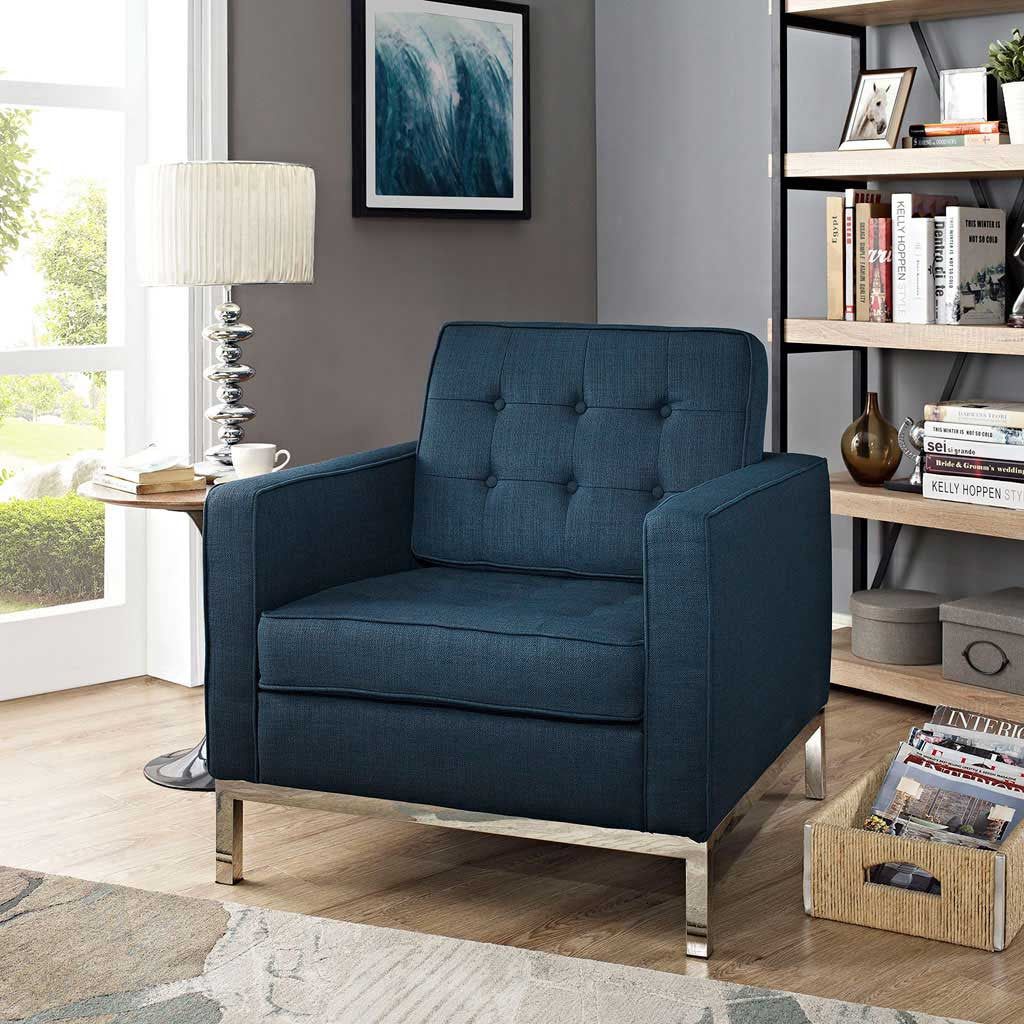 Lyte Fabric Armchair Azure - Image 5