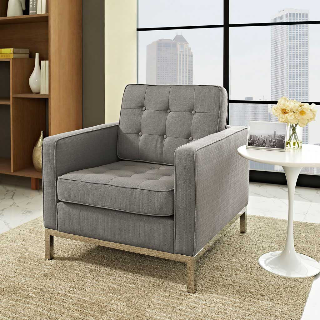 Lyte Fabric Armchair Granite - Image 5