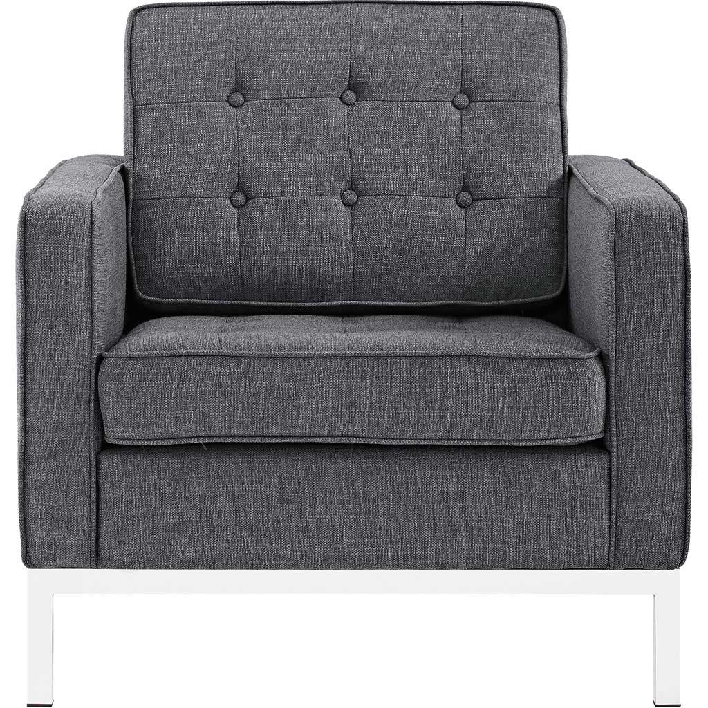 Lyte Fabric Armchair Gray - Image 4