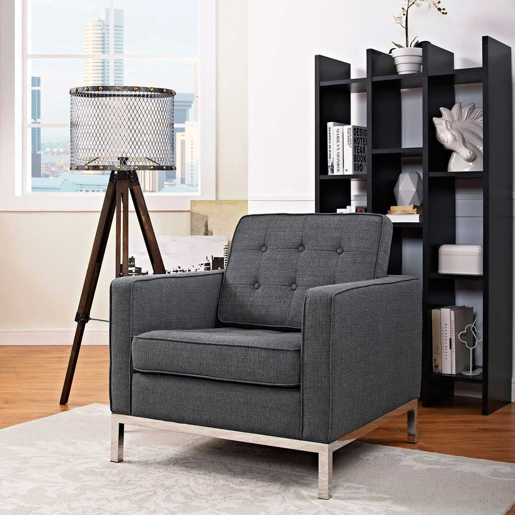 Lyte Fabric Armchair Gray - Image 5