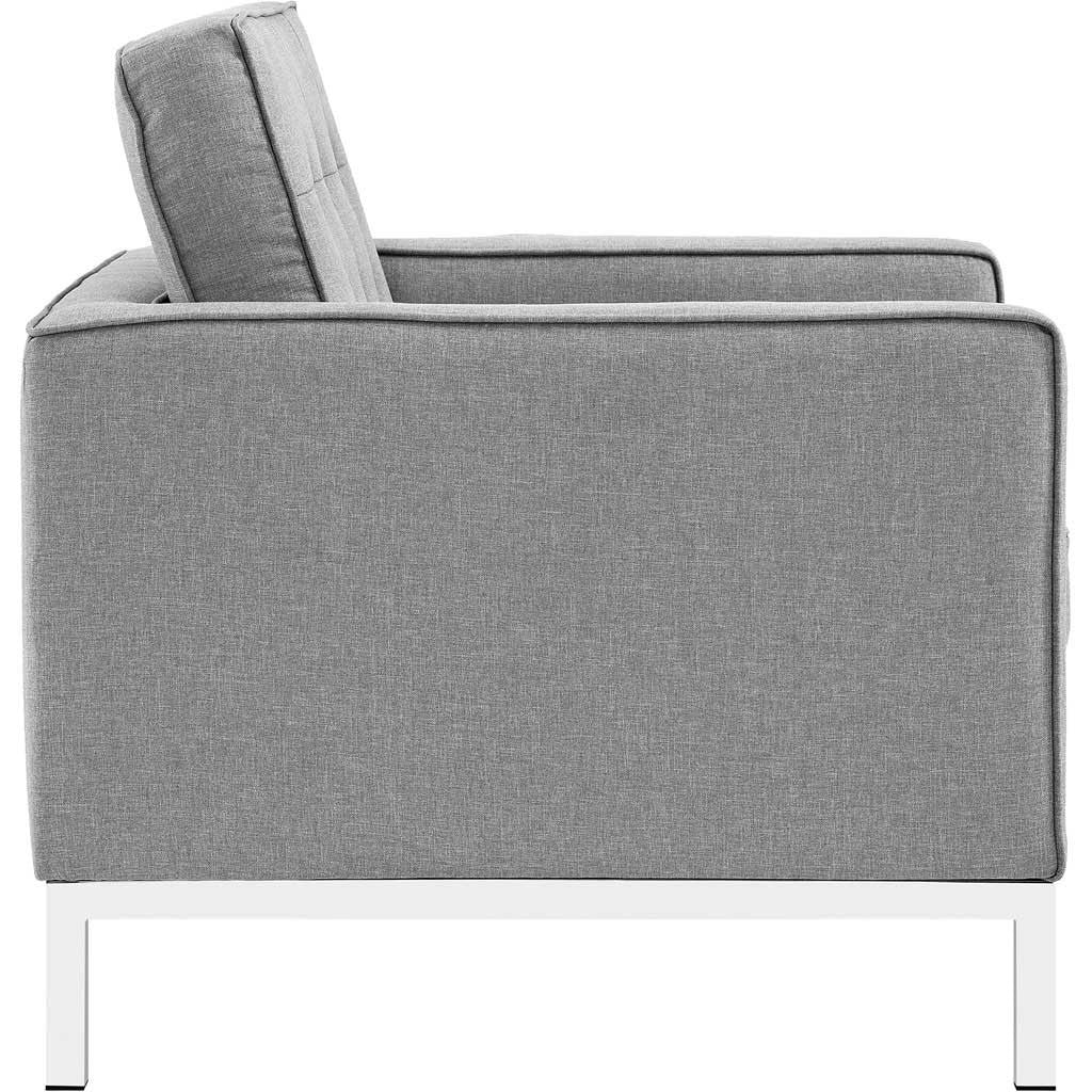 Lyte Fabric Armchair Light Gray - Image 2