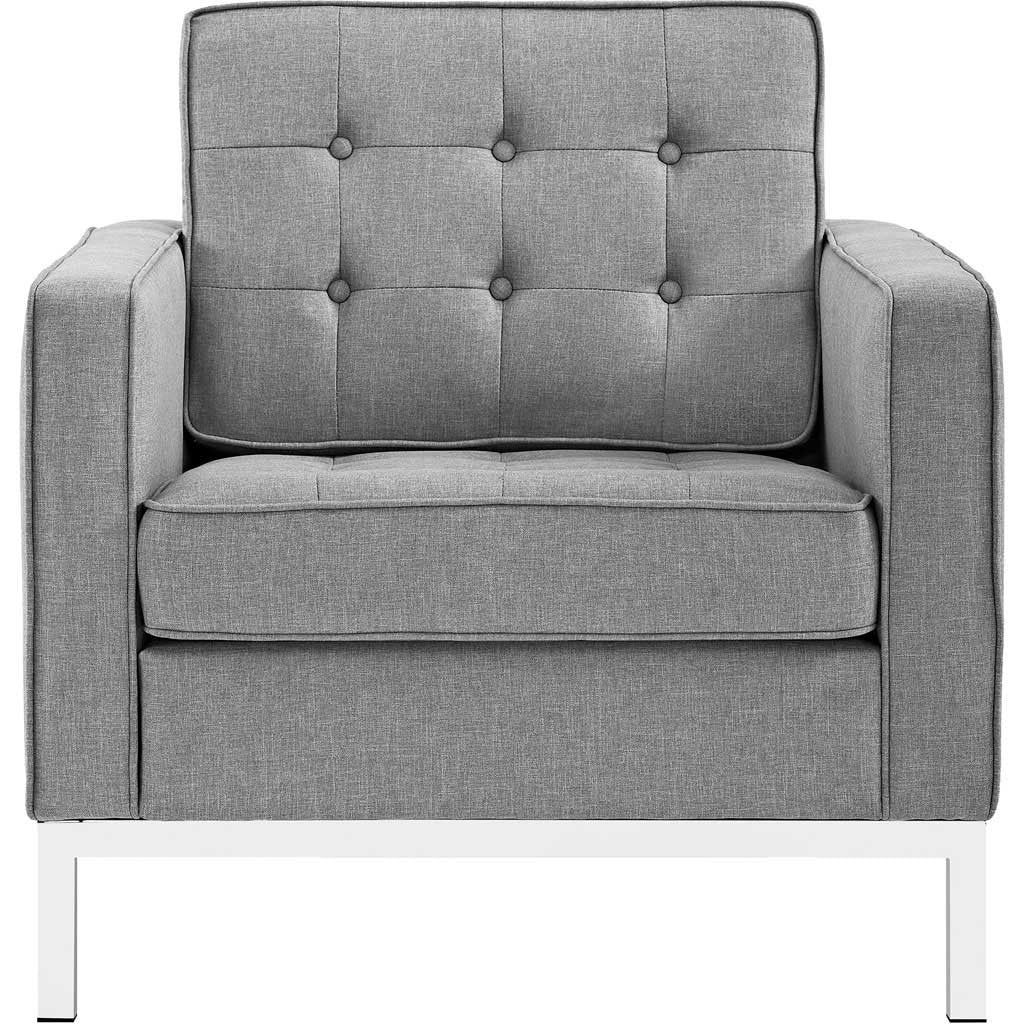 Lyte Fabric Armchair Light Gray - Image 4