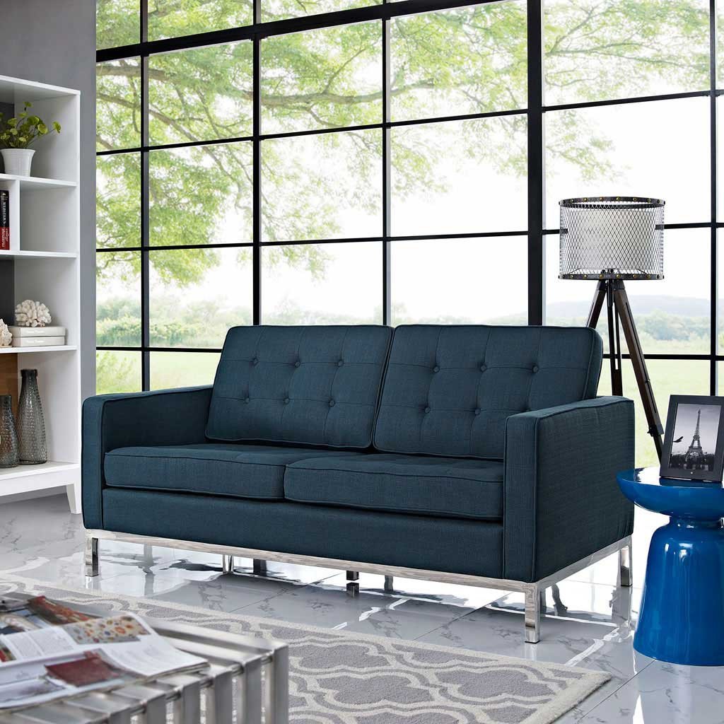Lyte Fabric Loveseat Azure - Image 4