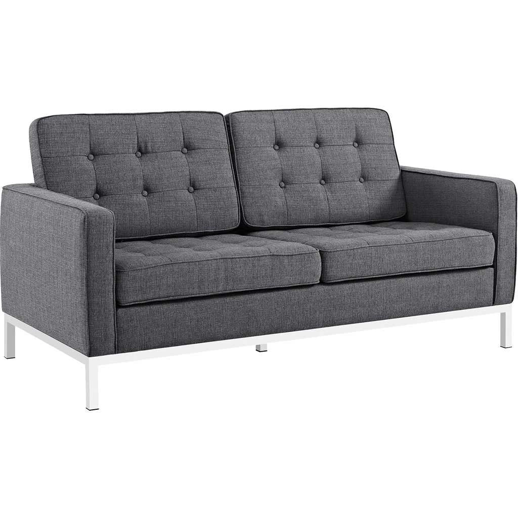 Lyte Fabric Loveseat Gray - Image 2