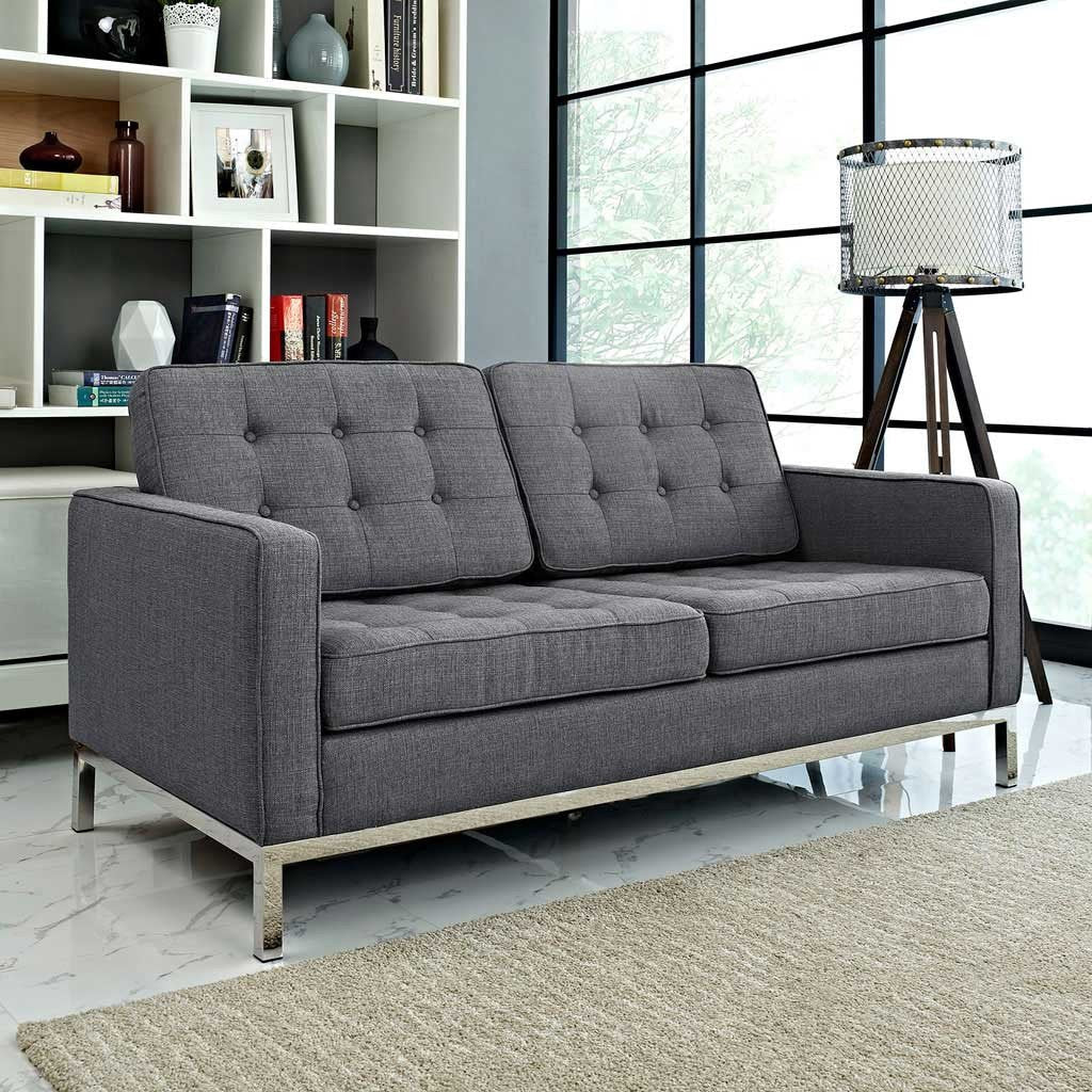 Lyte Fabric Loveseat Gray - Image 4
