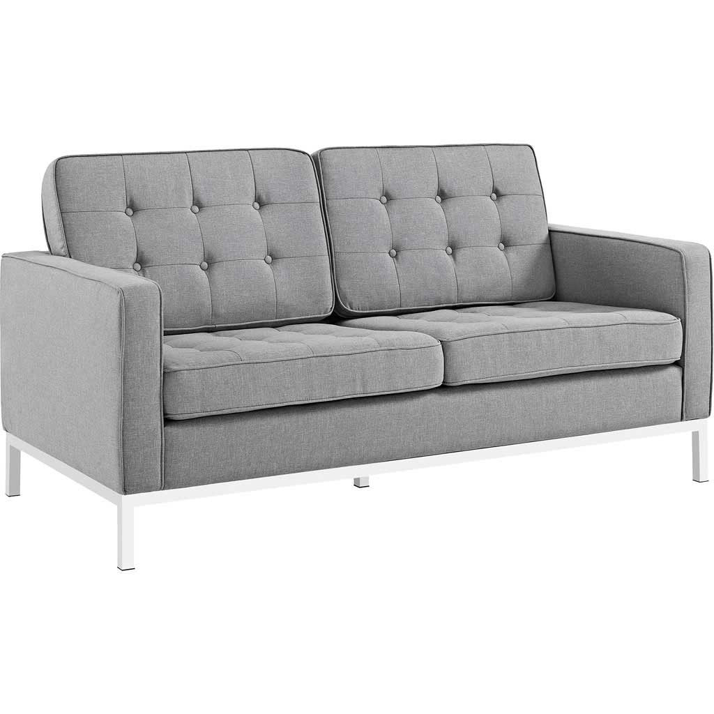 Lyte Fabric Loveseat Light Gray - Image 2