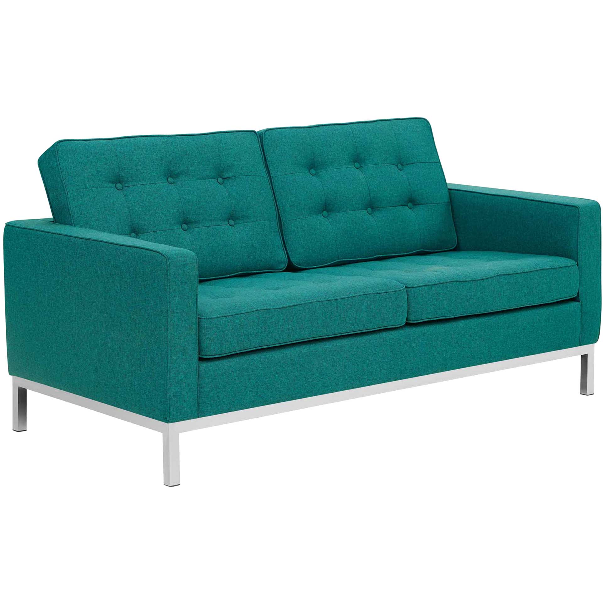 Lyte Fabric Loveseat Teal - Image 2