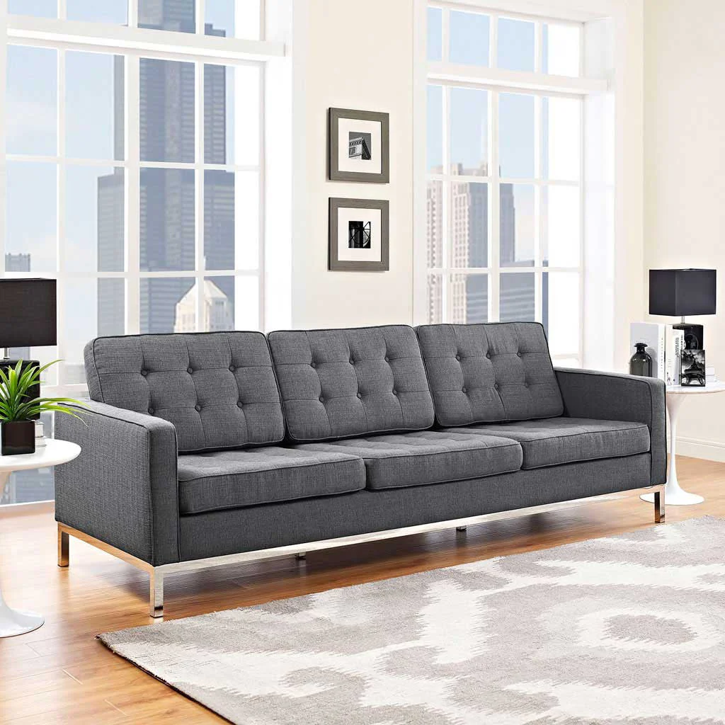Lyte Fabric Sofa Gray - Image 4