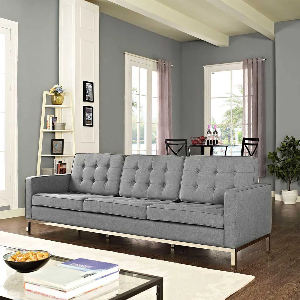 Lyte Fabric Sofa Light Gray - Image 4
