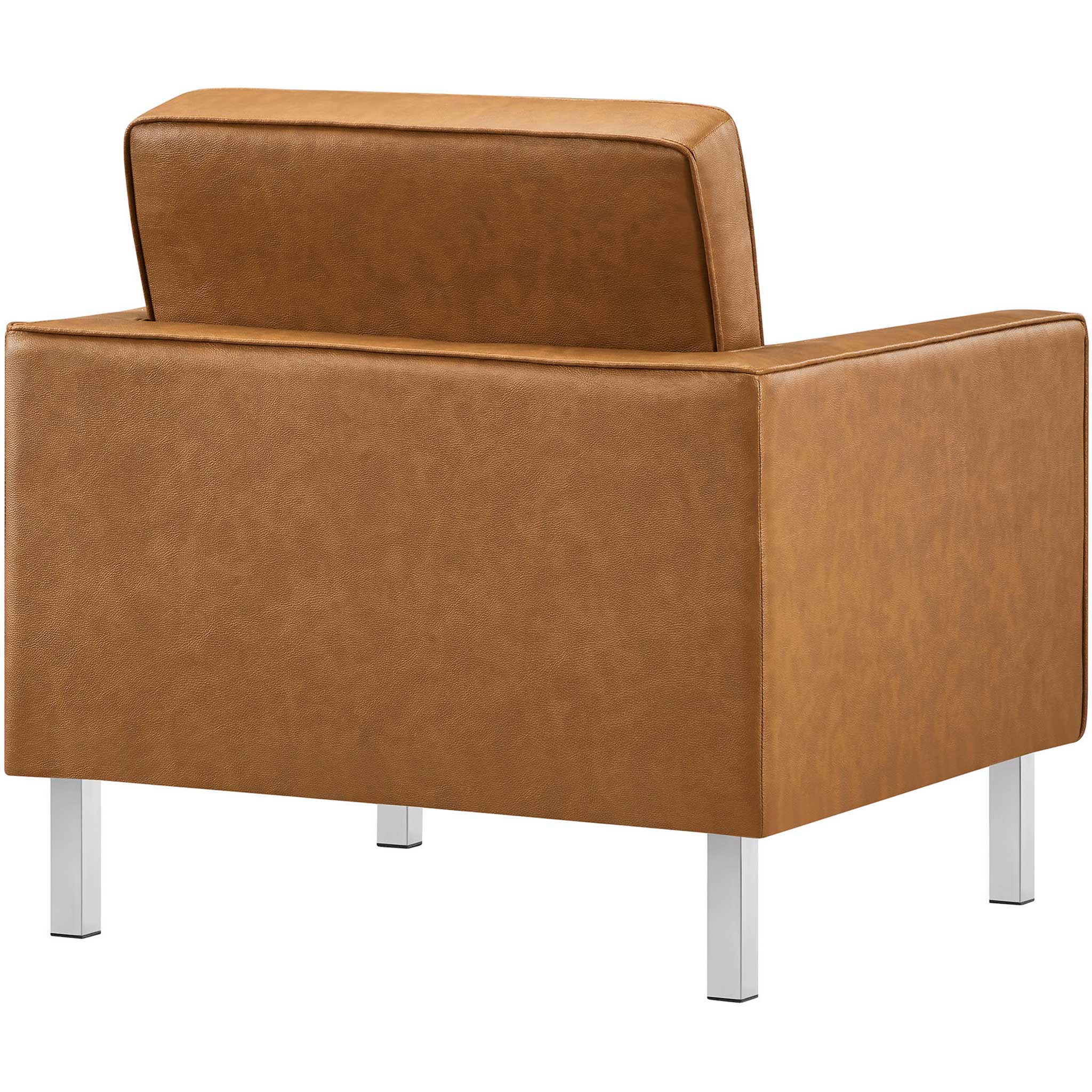 Lyte Leather Armchair Silver/Tan - Image 4