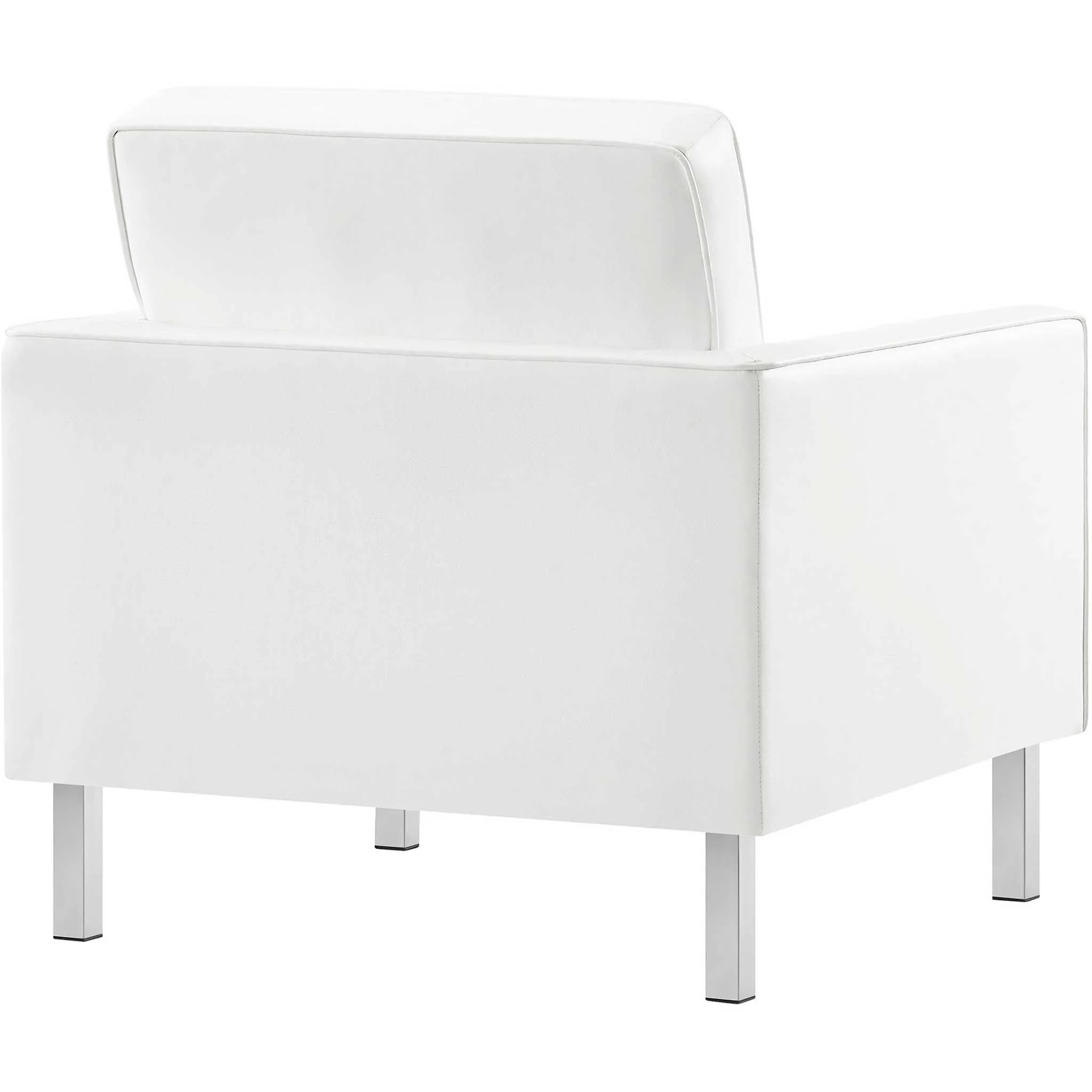 Lyte Leather Armchair Silver/White - Image 4