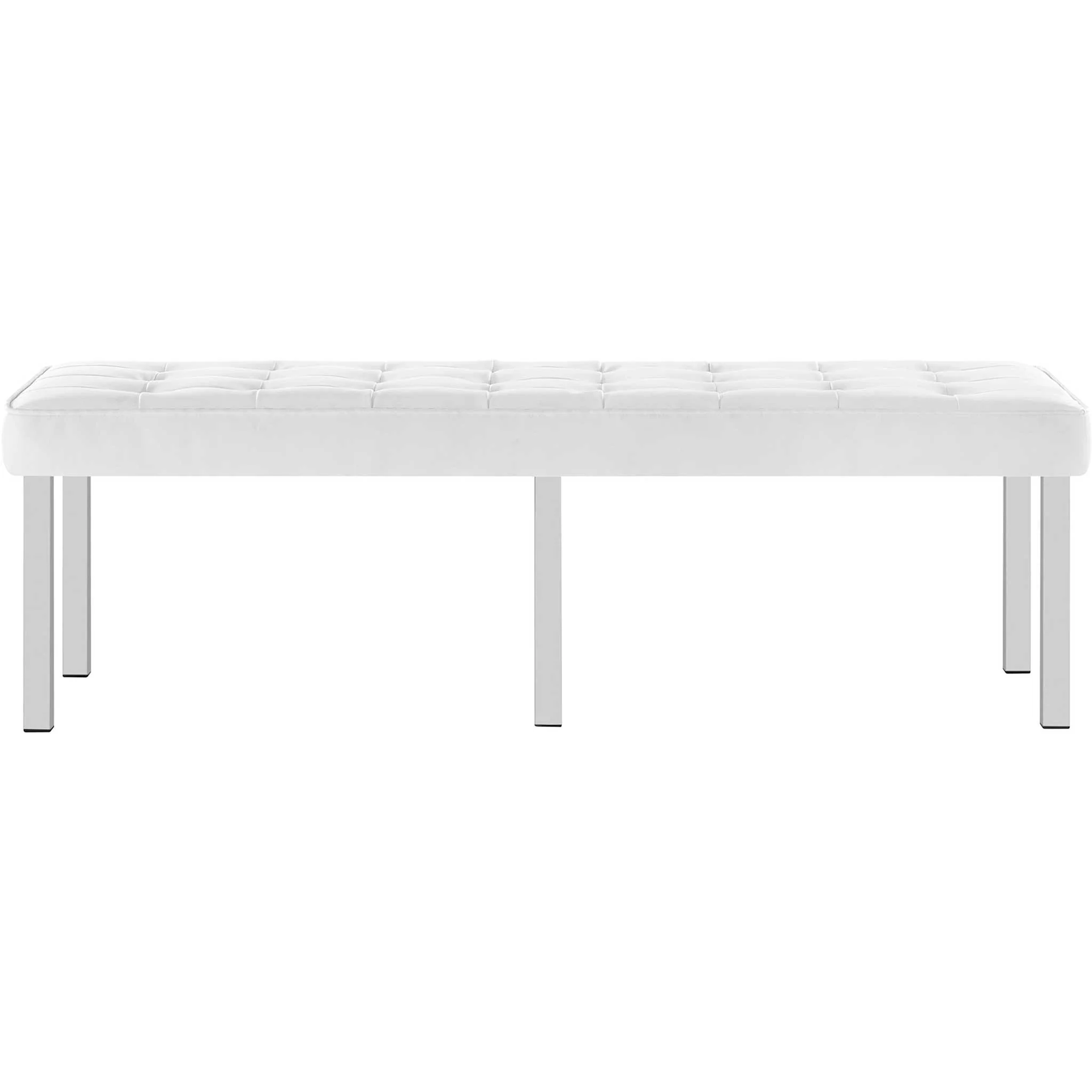Lyte Leather Bench Silver/White - Image 2