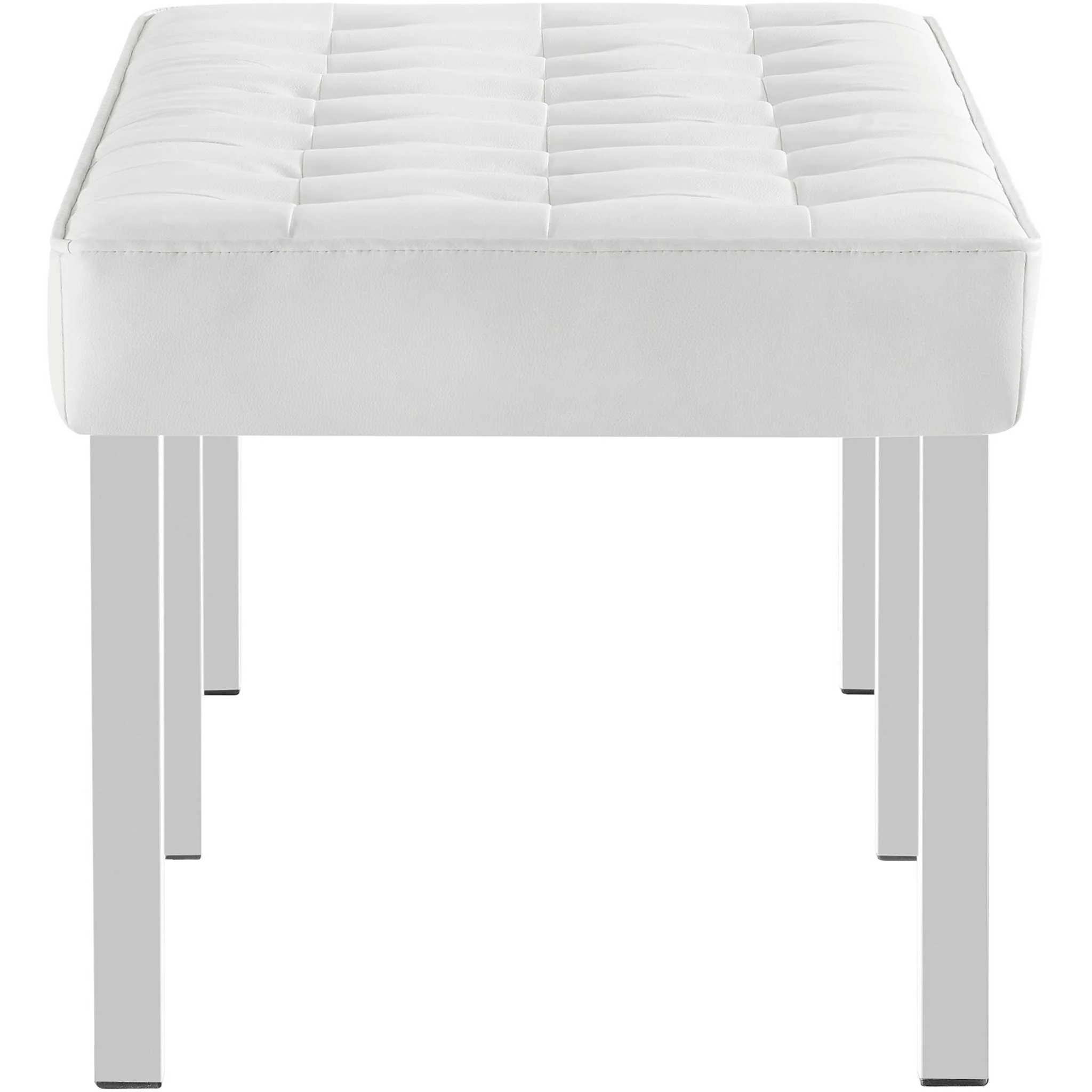 Lyte Leather Bench Silver/White - Image 3
