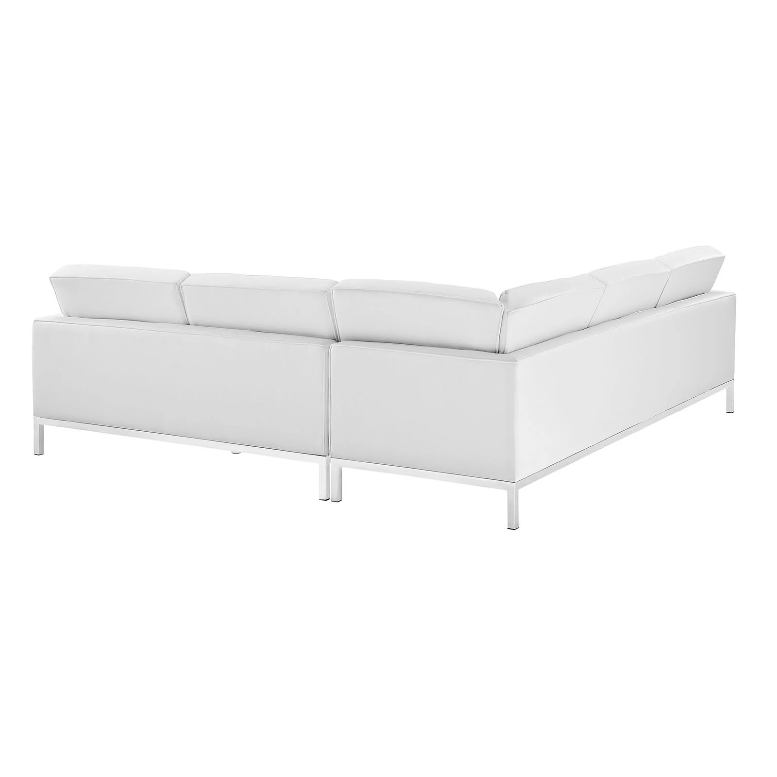 Lyte Leather Corner Sectional Sofa White - Image 2