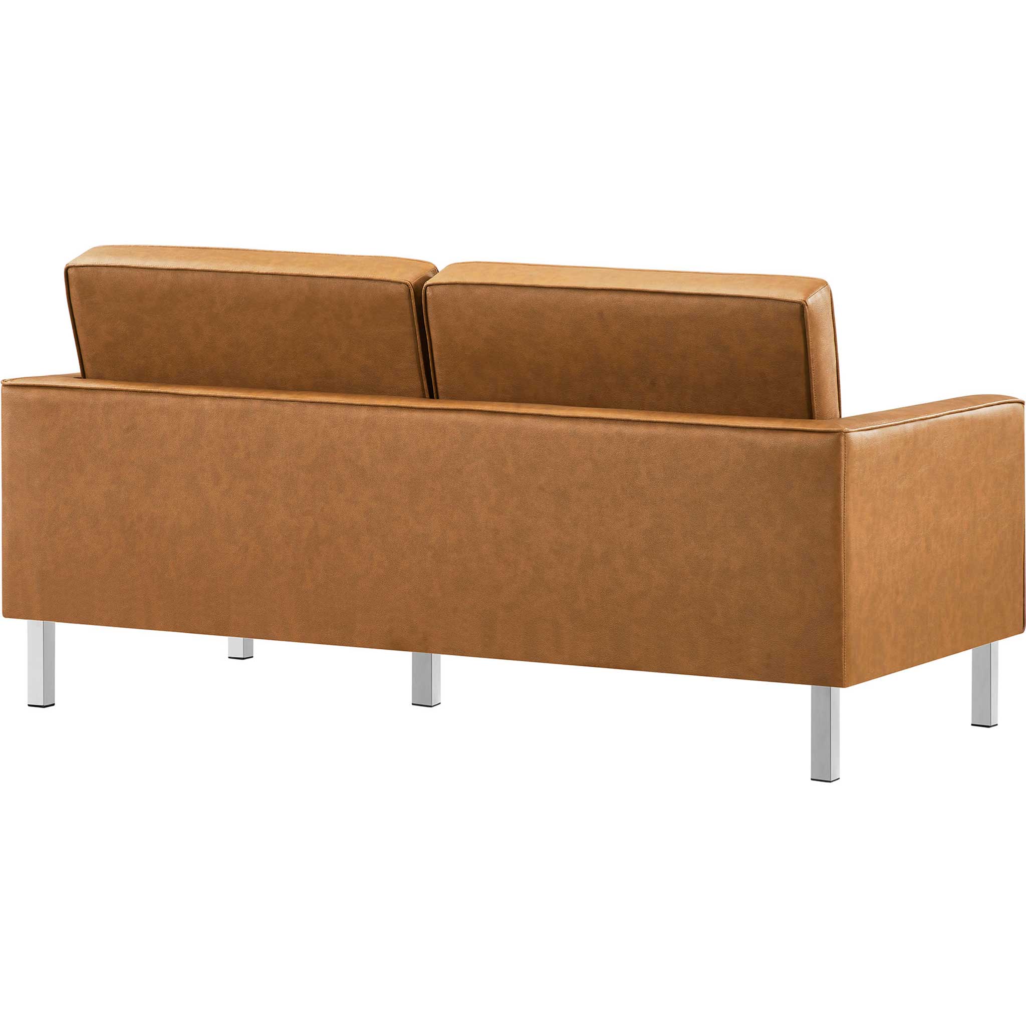 Lyte Leather Loveseat Silver/Tan - Image 4