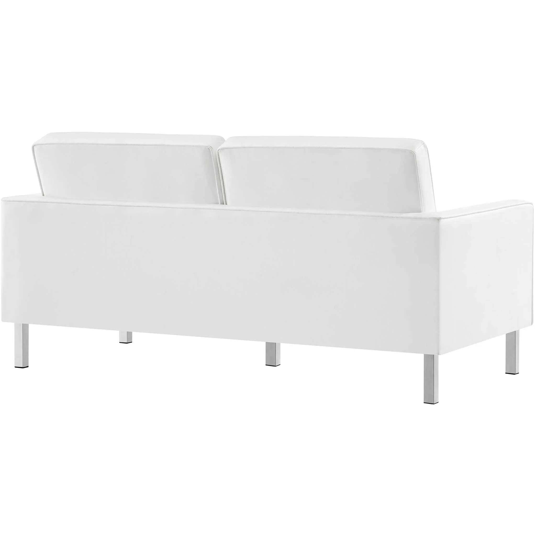 Lyte Leather Loveseat Silver/White - Image 4