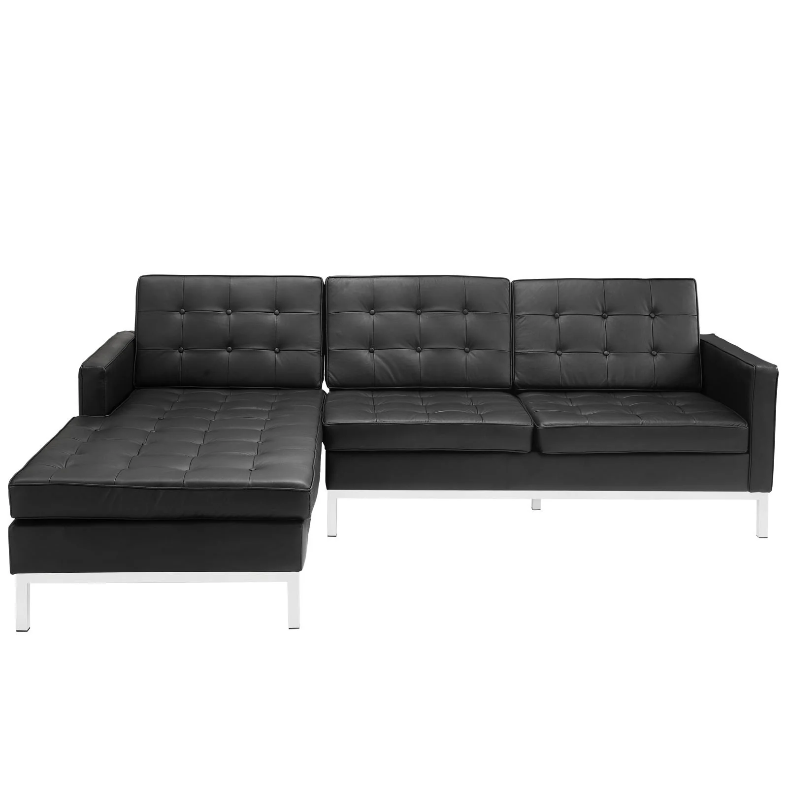 Lyte Leather Sectional Sofa Black - Image 2