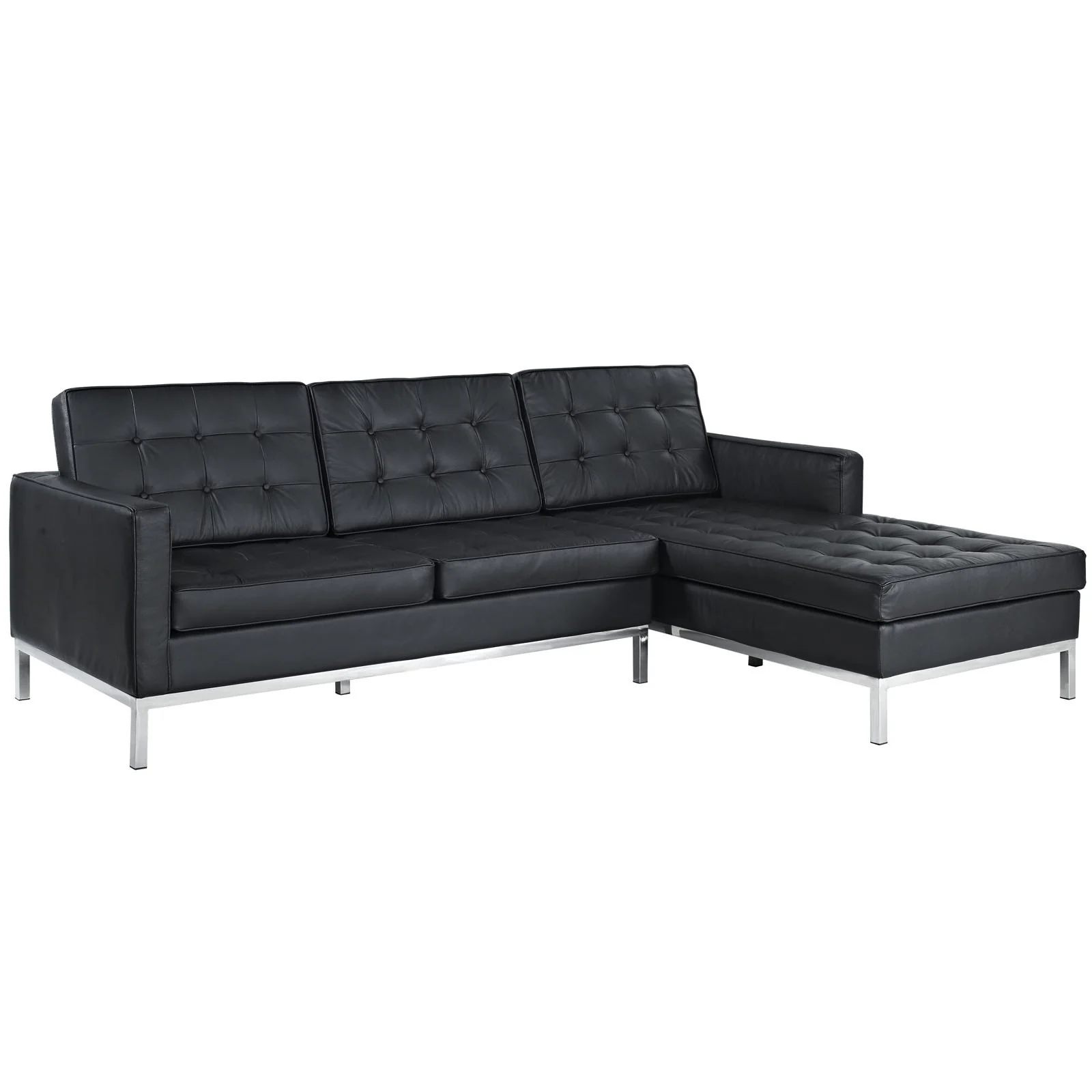 Lyte Leather Sectional Sofa Black - Image 5