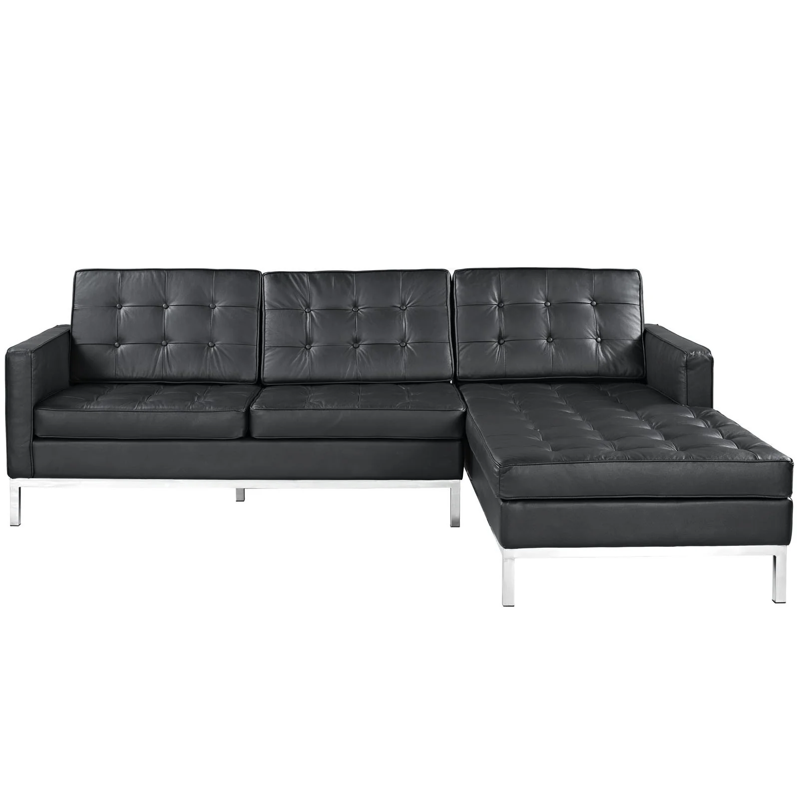 Lyte Leather Sectional Sofa Black - Image 6